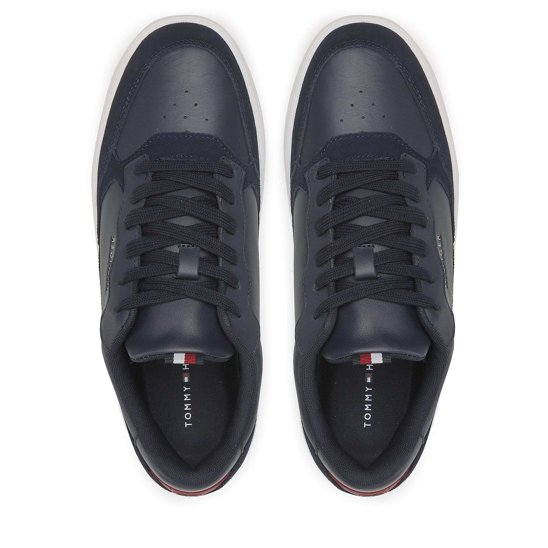 Tommy Hilfiger Sneakers Elevated Cupsole Leather Mix FM0FM04358 Bleumarin - Pled.ro