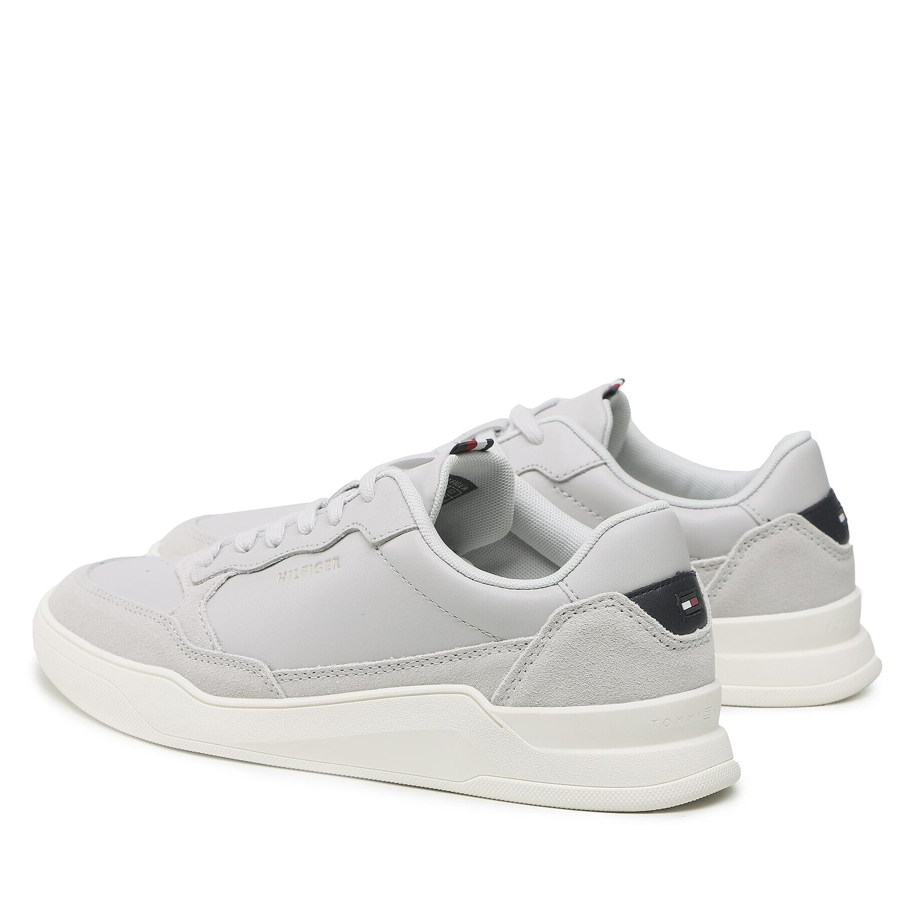 Tommy Hilfiger Sneakers Elevated Cupsole Leather Mix FM0FM04358 Gri - Pled.ro