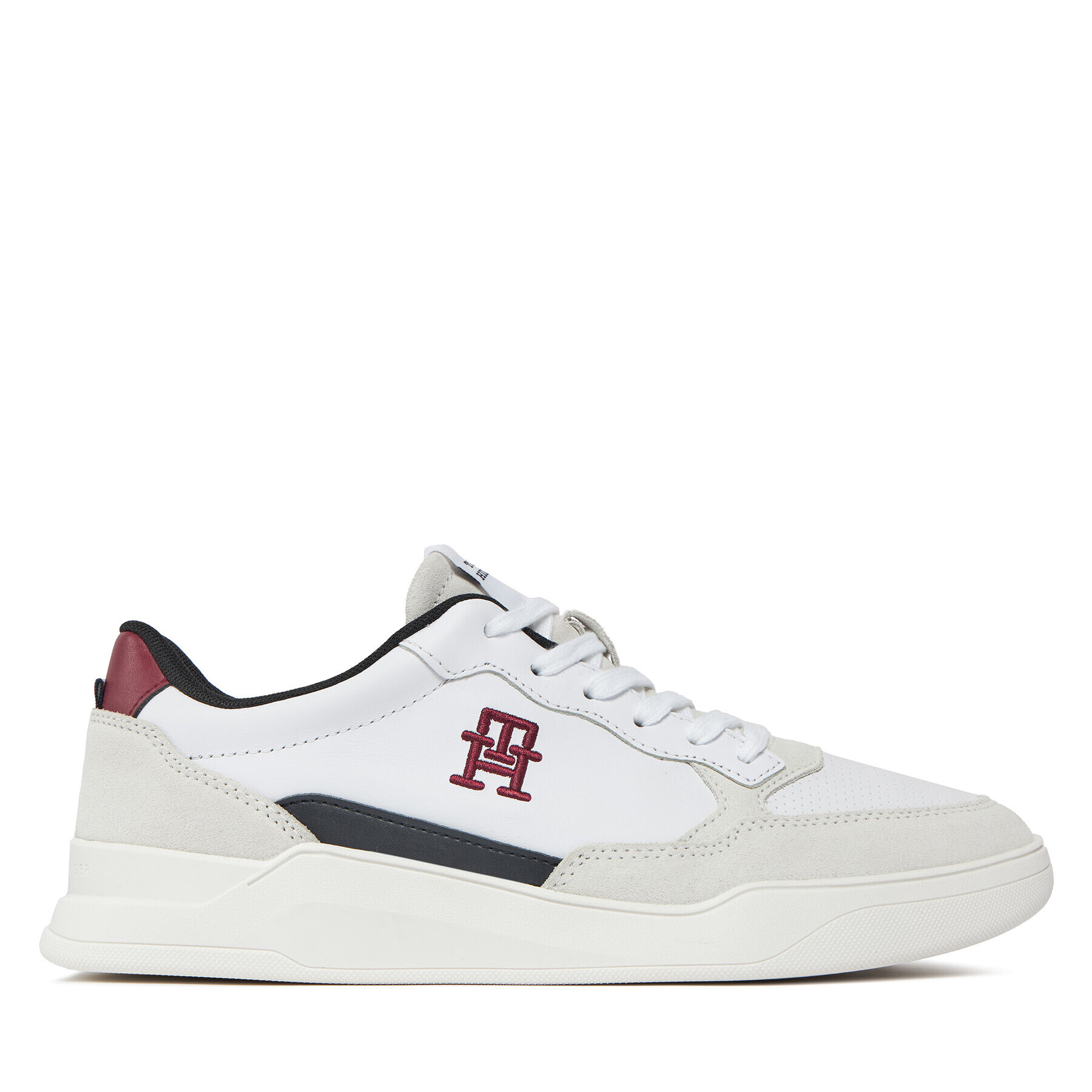 Tommy Hilfiger Sneakers Elevated Cupsole Lth Mix FM0FM04929 Alb - Pled.ro