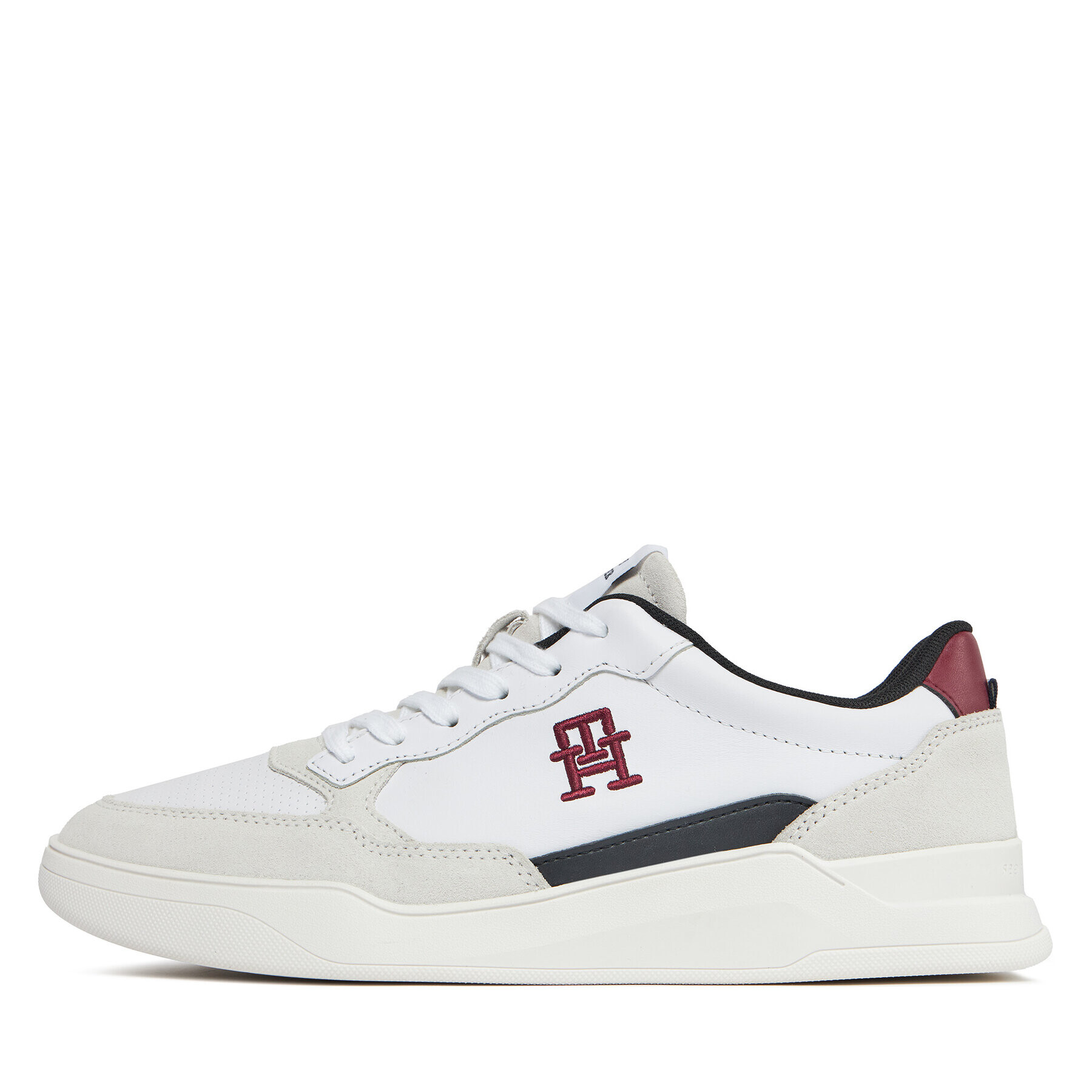 Tommy Hilfiger Sneakers Elevated Cupsole Lth Mix FM0FM04929 Alb - Pled.ro