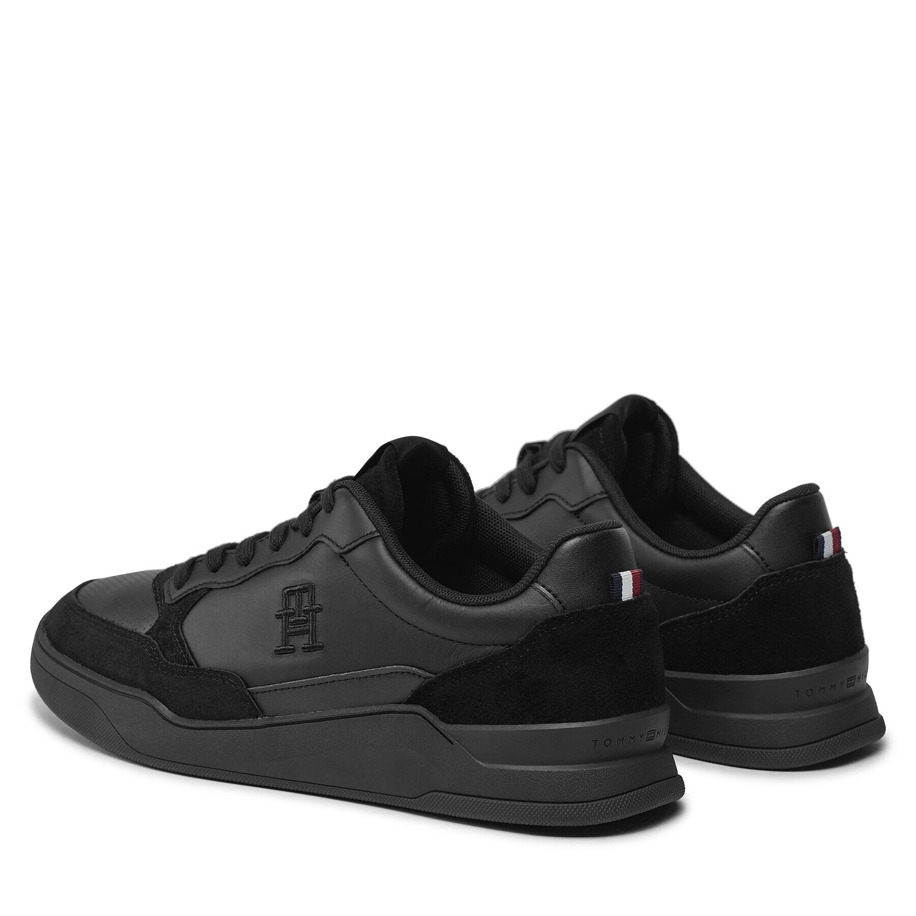 Tommy Hilfiger Sneakers Elevated Cupsole Lth Mix FM0FM04929 Negru - Pled.ro