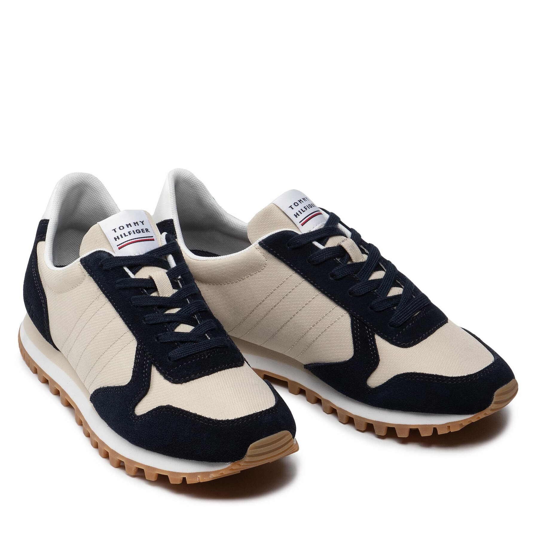 Tommy Hilfiger Sneakers Elevated Eva Runner Mix FM0FM04028 Bej - Pled.ro