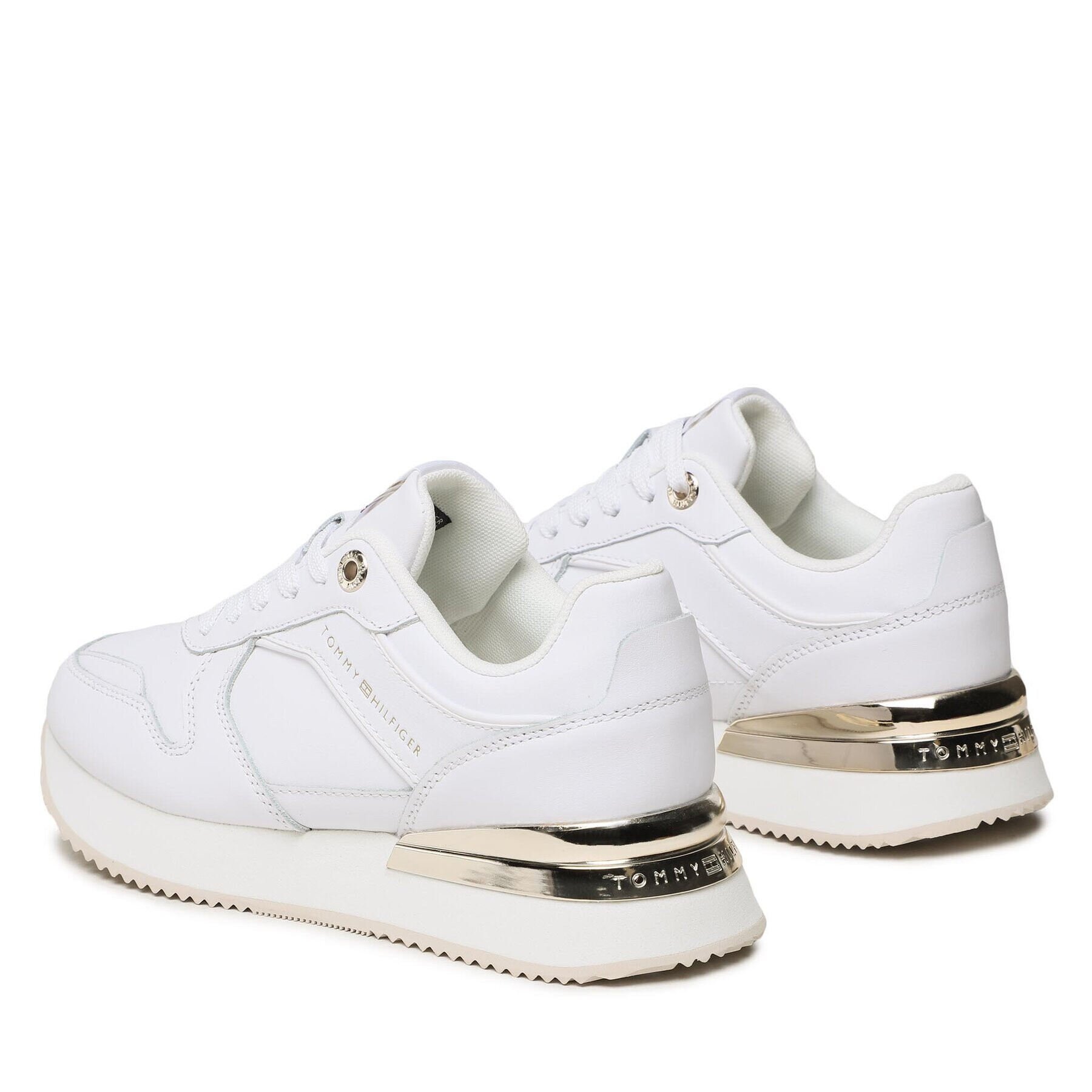 Tommy Hilfiger Sneakers Elevated Feminine Leather Runner FW0FW07108 Alb - Pled.ro