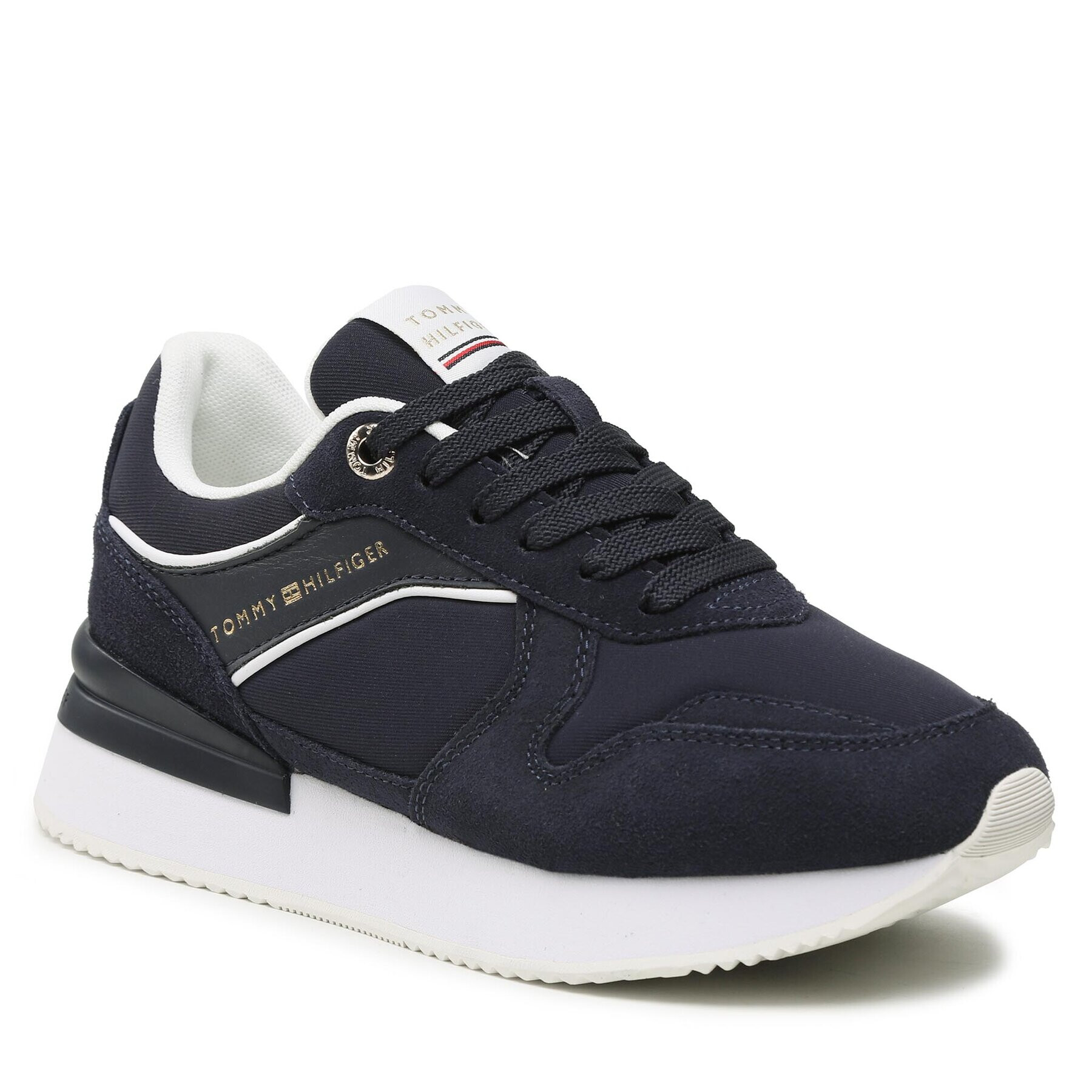 Tommy Hilfiger Sneakers Elevated feminine runner FW0FW06949 Bleumarin - Pled.ro