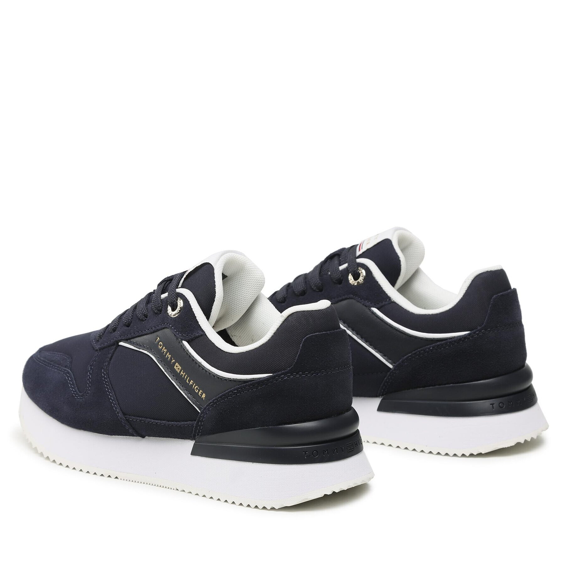 Tommy Hilfiger Sneakers Elevated feminine runner FW0FW06949 Bleumarin - Pled.ro