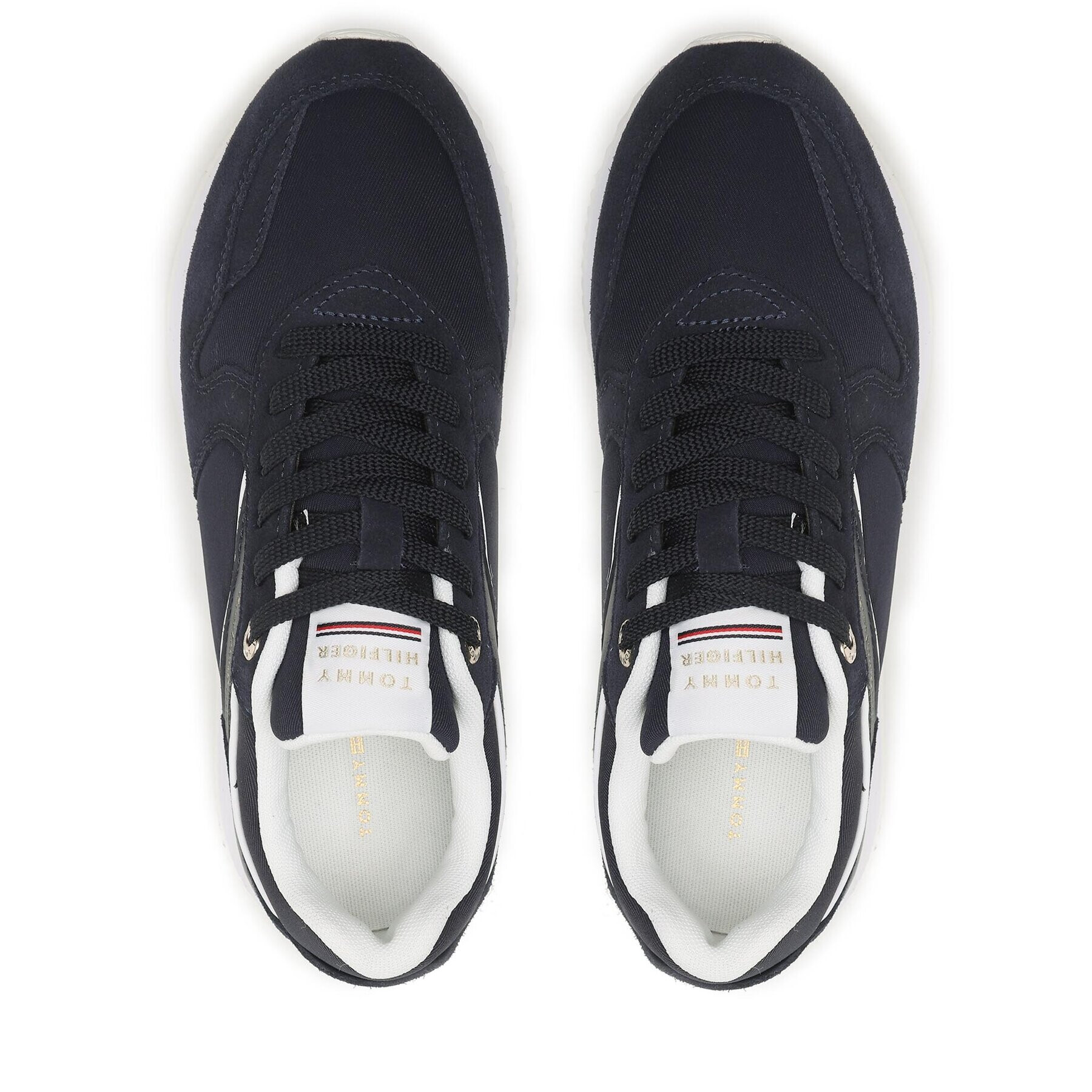 Tommy Hilfiger Sneakers Elevated feminine runner FW0FW06949 Bleumarin - Pled.ro