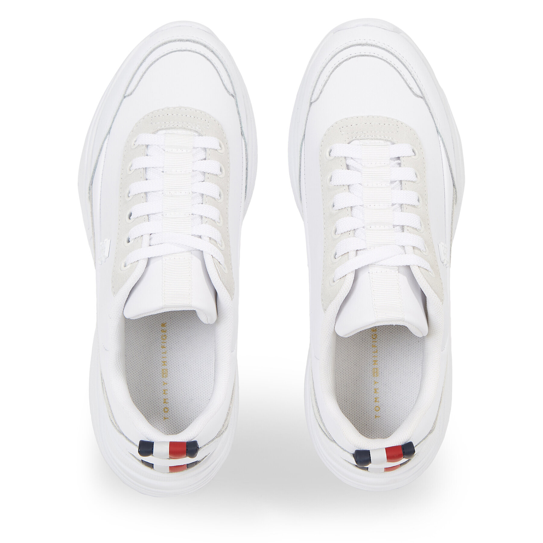 Tommy Hilfiger Sneakers Elevated Global Stripes Runner FW0FW07607 Alb - Pled.ro