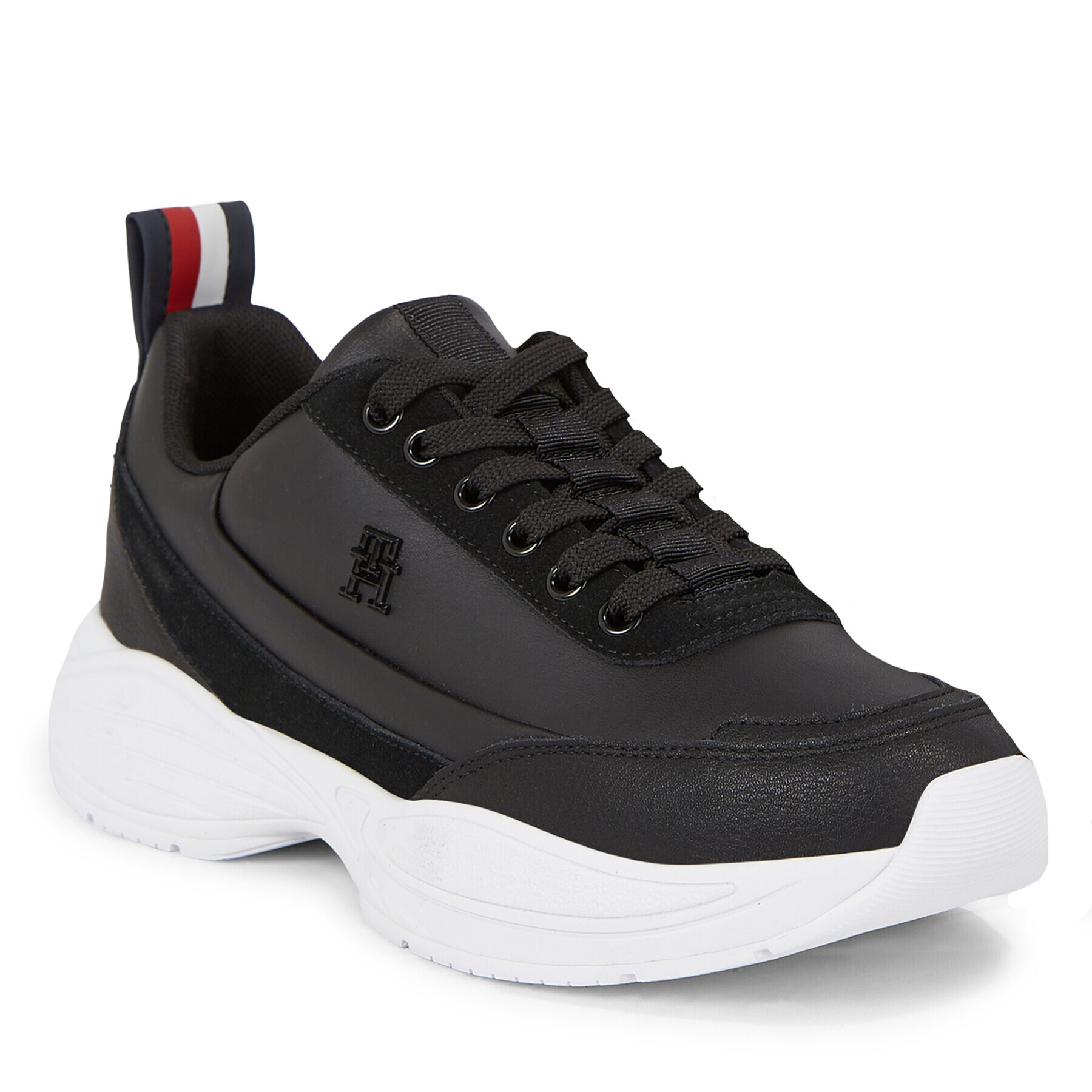 Tommy Hilfiger Sneakers Elevated Global Stripes Runner FW0FW07607 Negru - Pled.ro