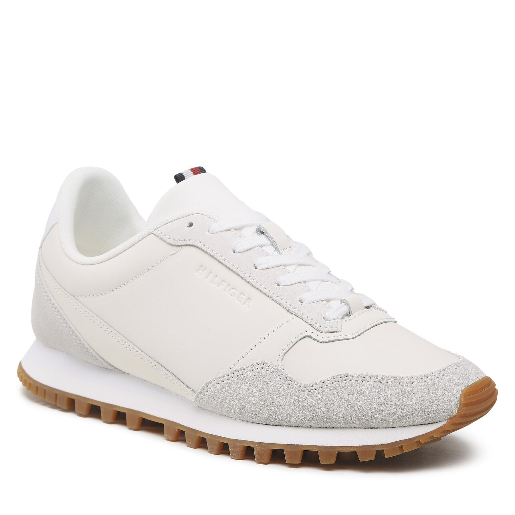 Tommy Hilfiger Sneakers Elevated Runner Leather Mix FM0FM04357 Gri - Pled.ro