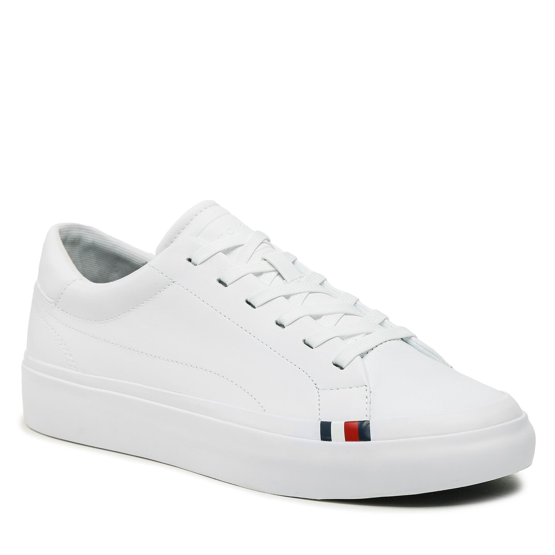 Tommy Hilfiger Sneakers Elevated Vulc Leather Low FM0FM04418 Alb - Pled.ro