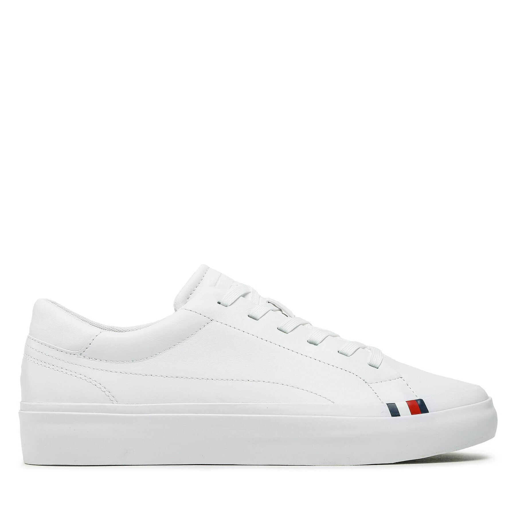 Tommy Hilfiger Sneakers Elevated Vulc Leather Low FM0FM04418 Alb - Pled.ro