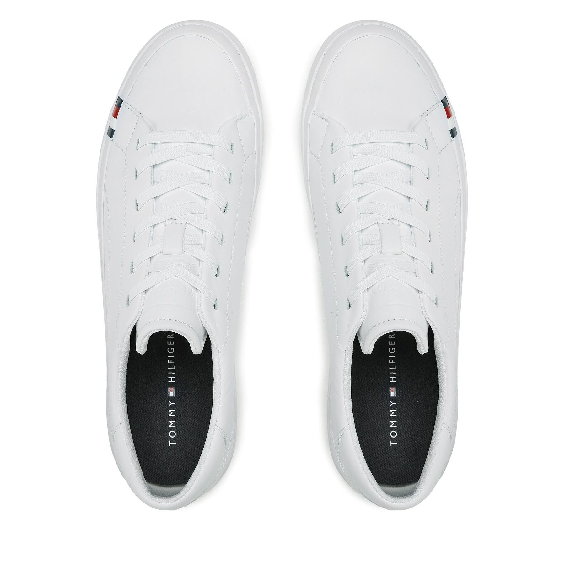 Tommy Hilfiger Sneakers Elevated Vulc Leather Low FM0FM04418 Alb - Pled.ro