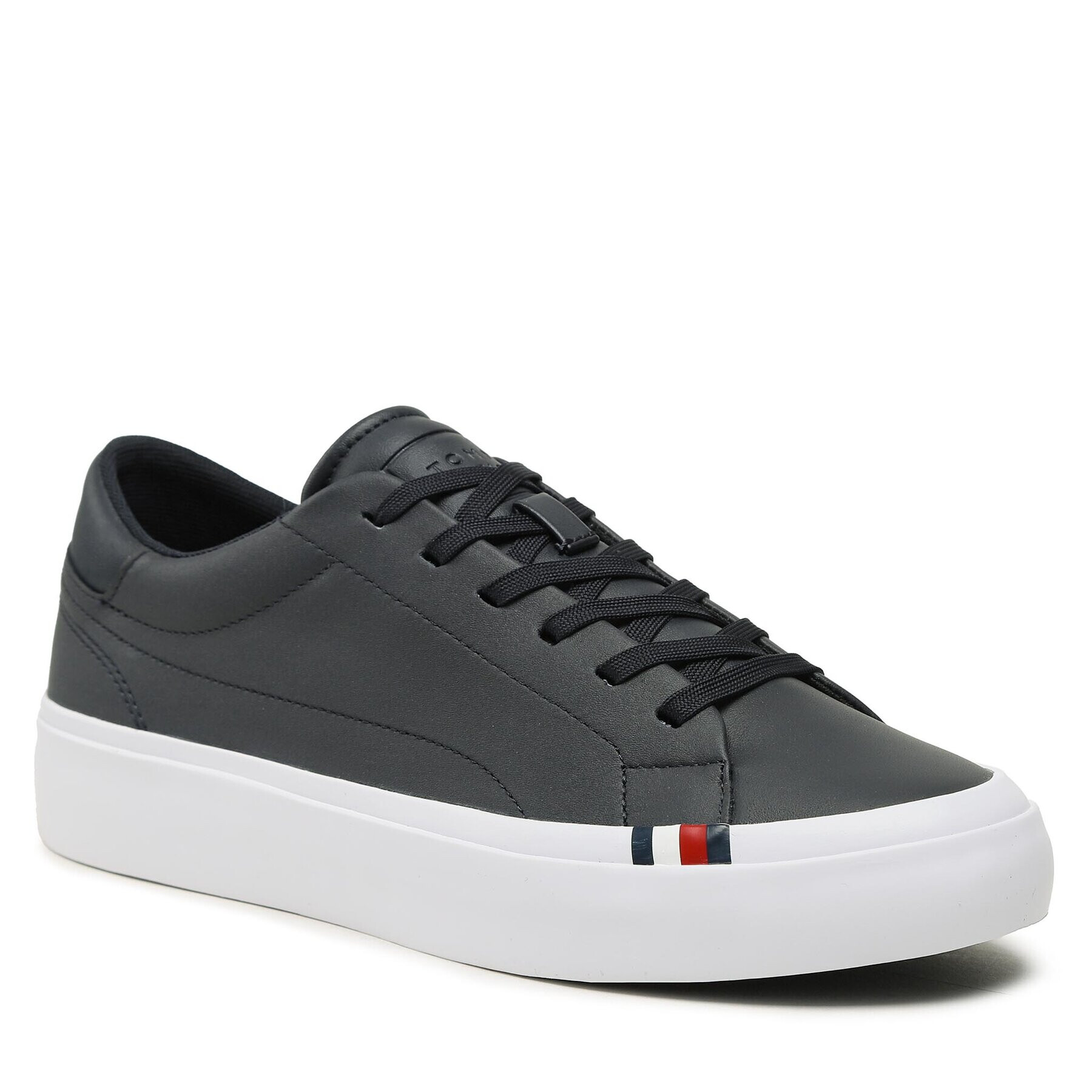 Tommy Hilfiger Sneakers Elevated Vulc Leather Low FM0FM04418 Bleumarin - Pled.ro