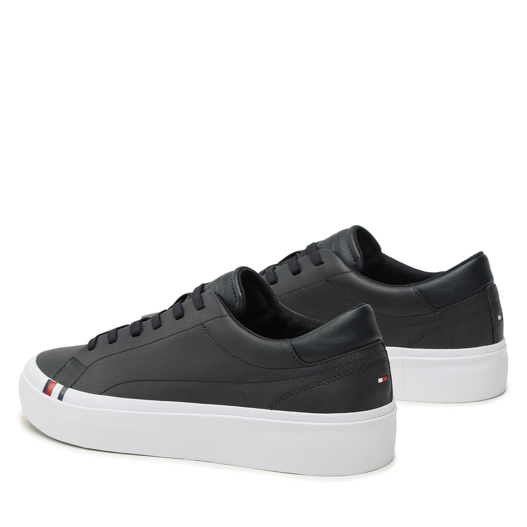 Tommy Hilfiger Sneakers Elevated Vulc Leather Low FM0FM04418 Bleumarin - Pled.ro