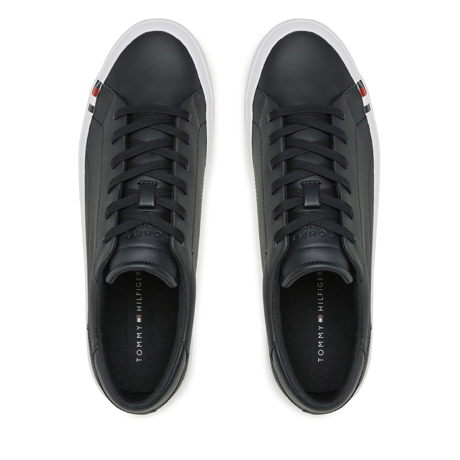 Tommy Hilfiger Sneakers Elevated Vulc Leather Low FM0FM04418 Bleumarin - Pled.ro