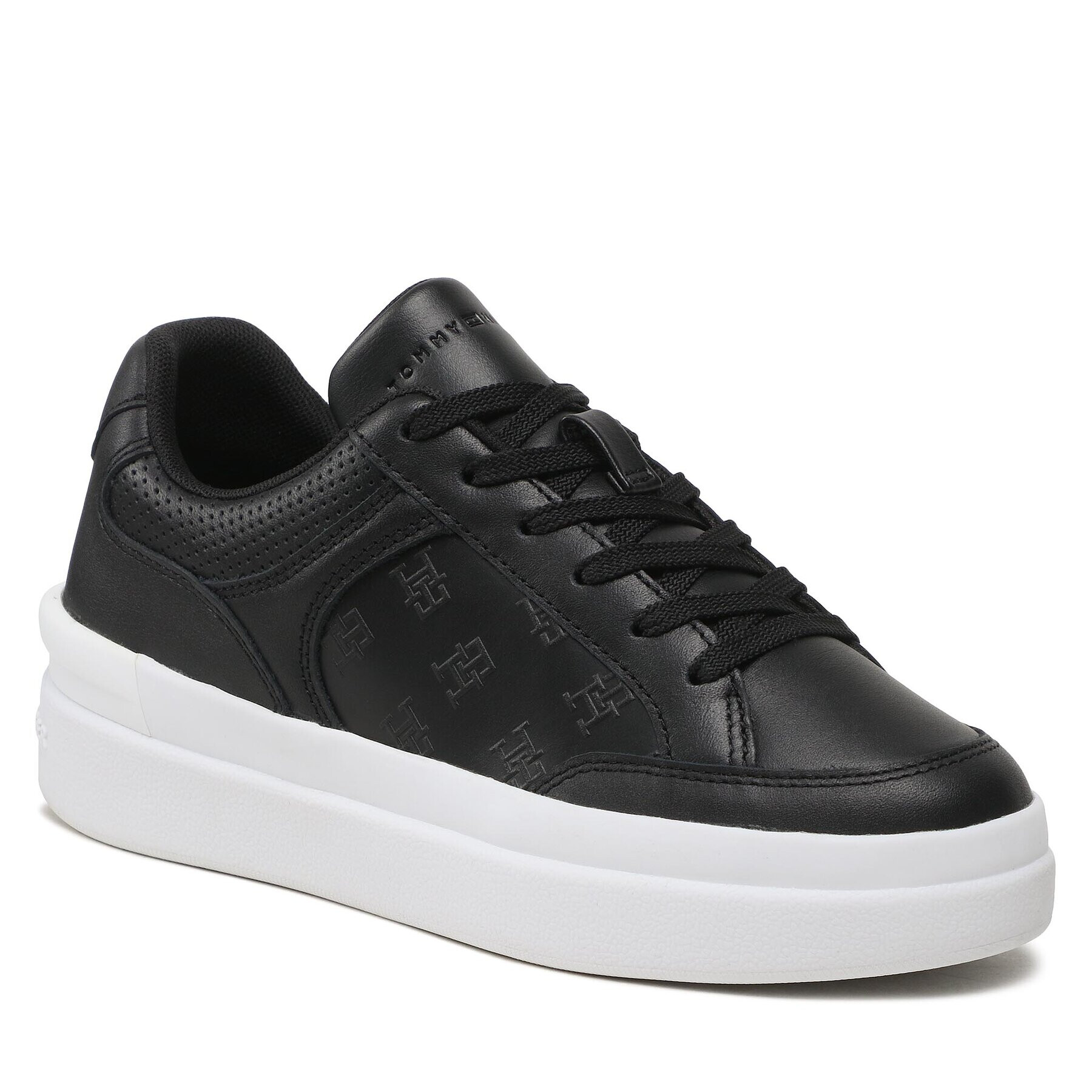 Tommy Hilfiger Sneakers Embossed Court FW0FW07297 Negru - Pled.ro