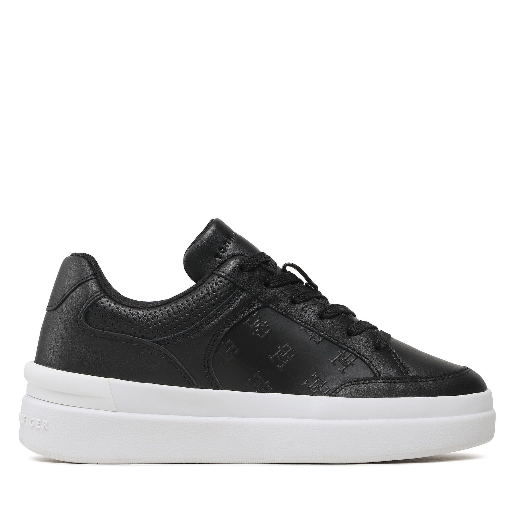 Tommy Hilfiger Sneakers Embossed Court FW0FW07297 Negru - Pled.ro