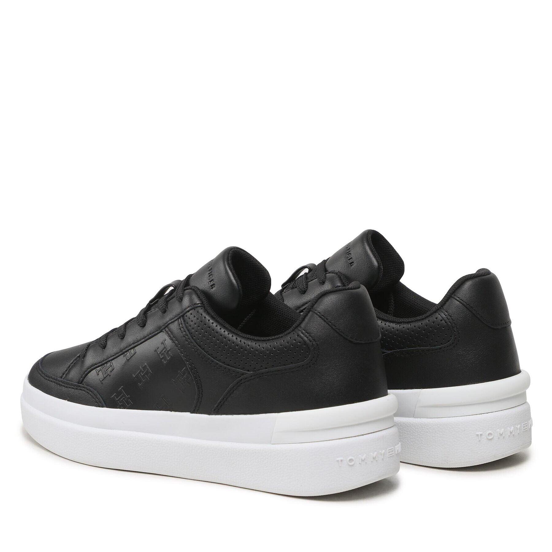 Tommy Hilfiger Sneakers Embossed Court FW0FW07297 Negru - Pled.ro