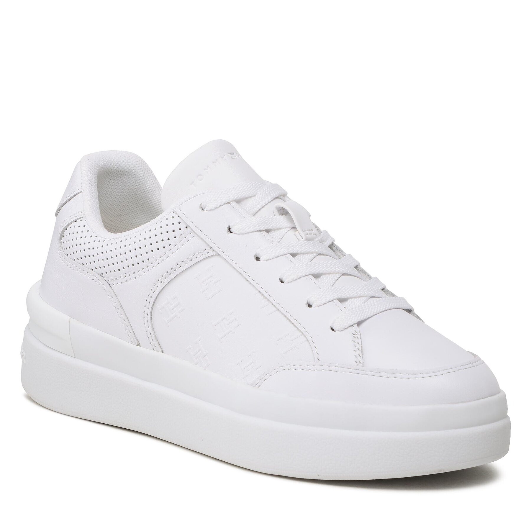 Tommy Hilfiger Sneakers Embossed Court FW0FW07297 Alb - Pled.ro