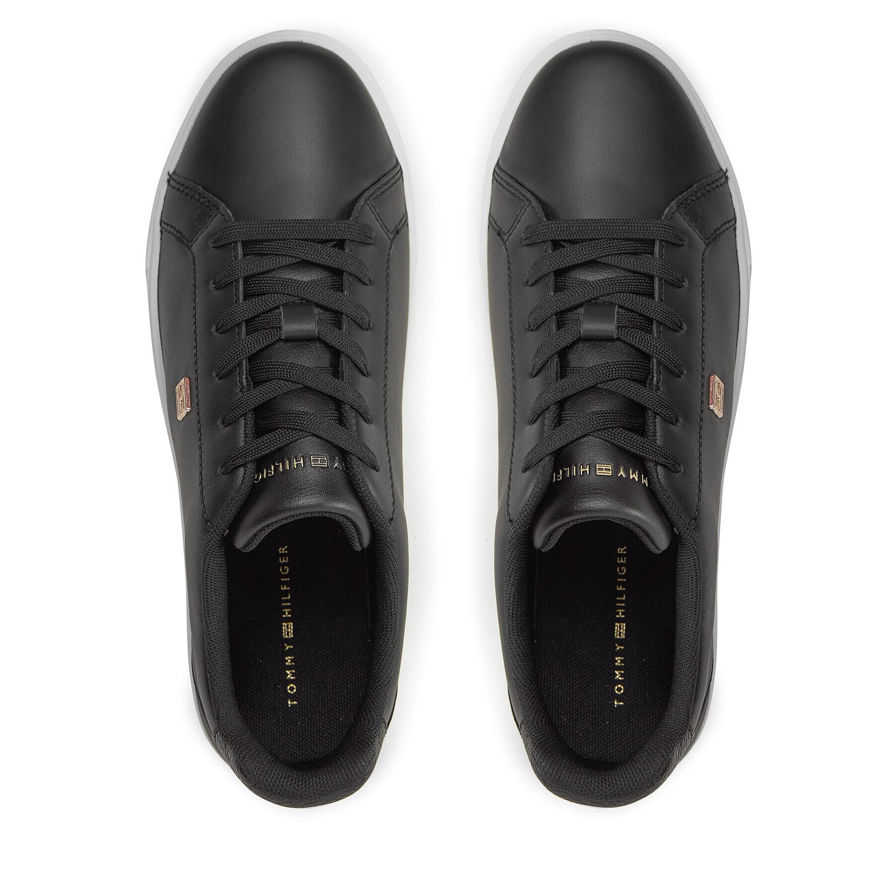 Tommy Hilfiger Sneakers Essential Court Sneaker FW0FW07686 Negru - Pled.ro