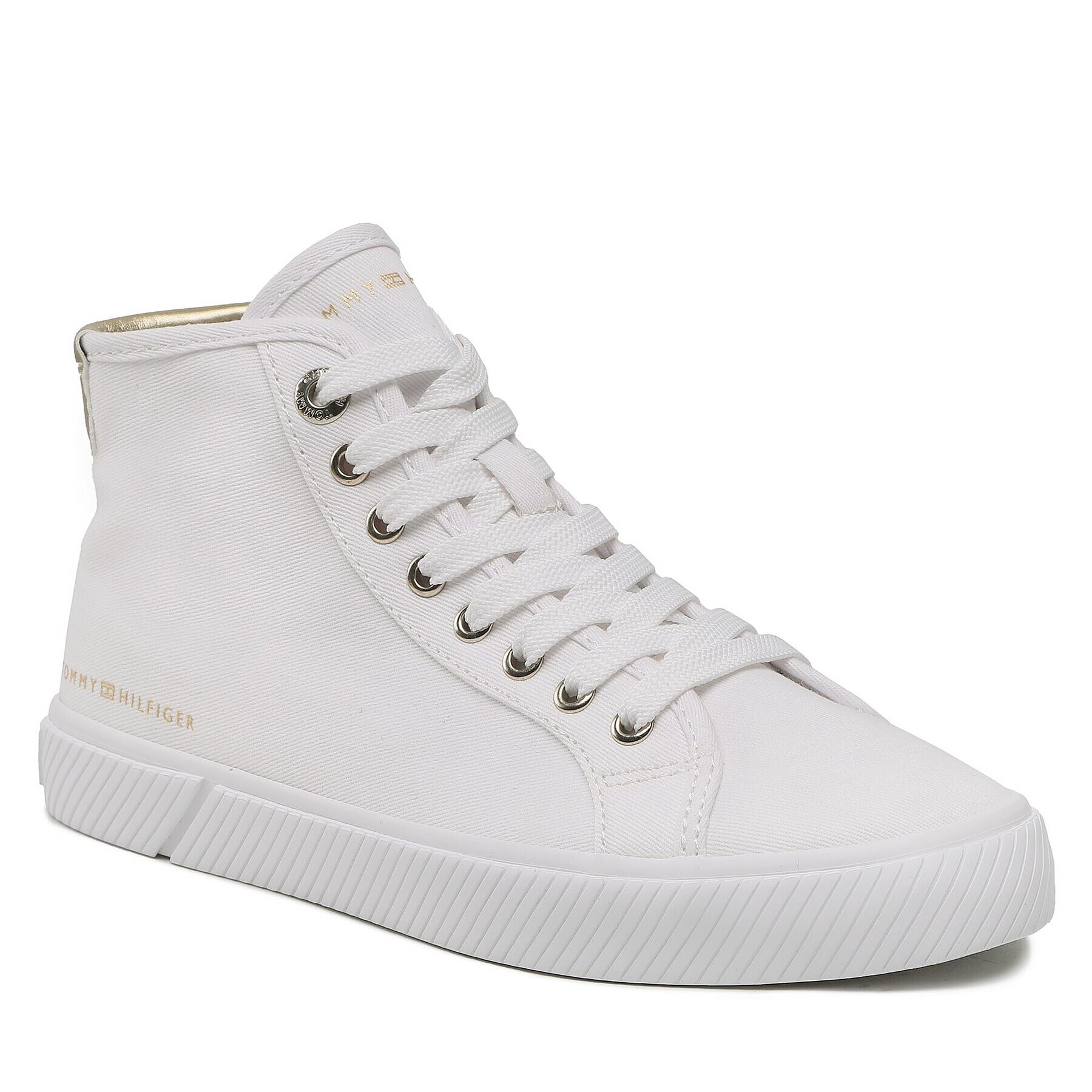 Tommy Hilfiger Sneakers Essential Highcut Sneaker FW0FW07120 Alb - Pled.ro