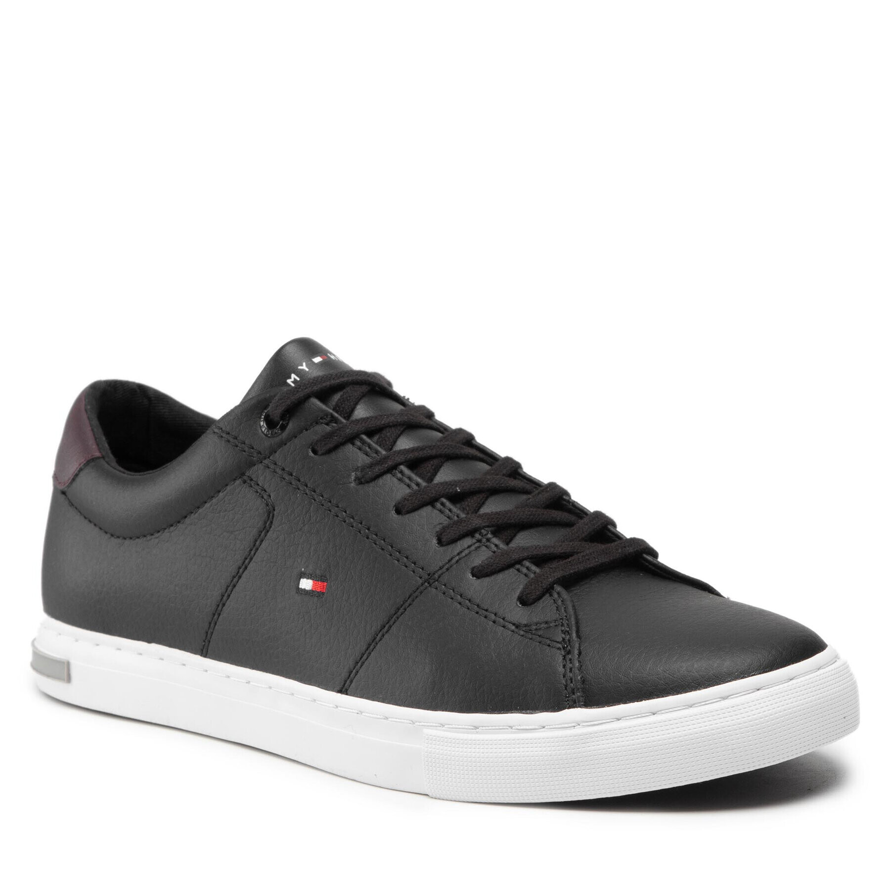 Tommy Hilfiger Sneakers Essential Leather Detail Vulc FM0FM04047 Negru - Pled.ro