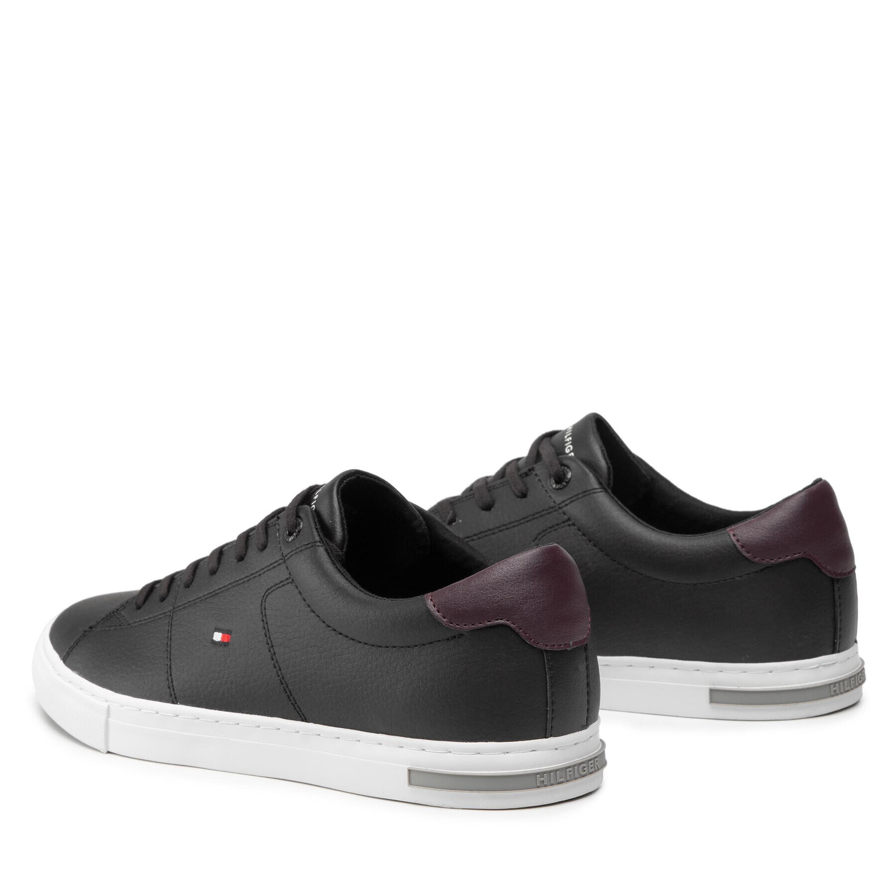 Tommy Hilfiger Sneakers Essential Leather Detail Vulc FM0FM04047 Negru - Pled.ro