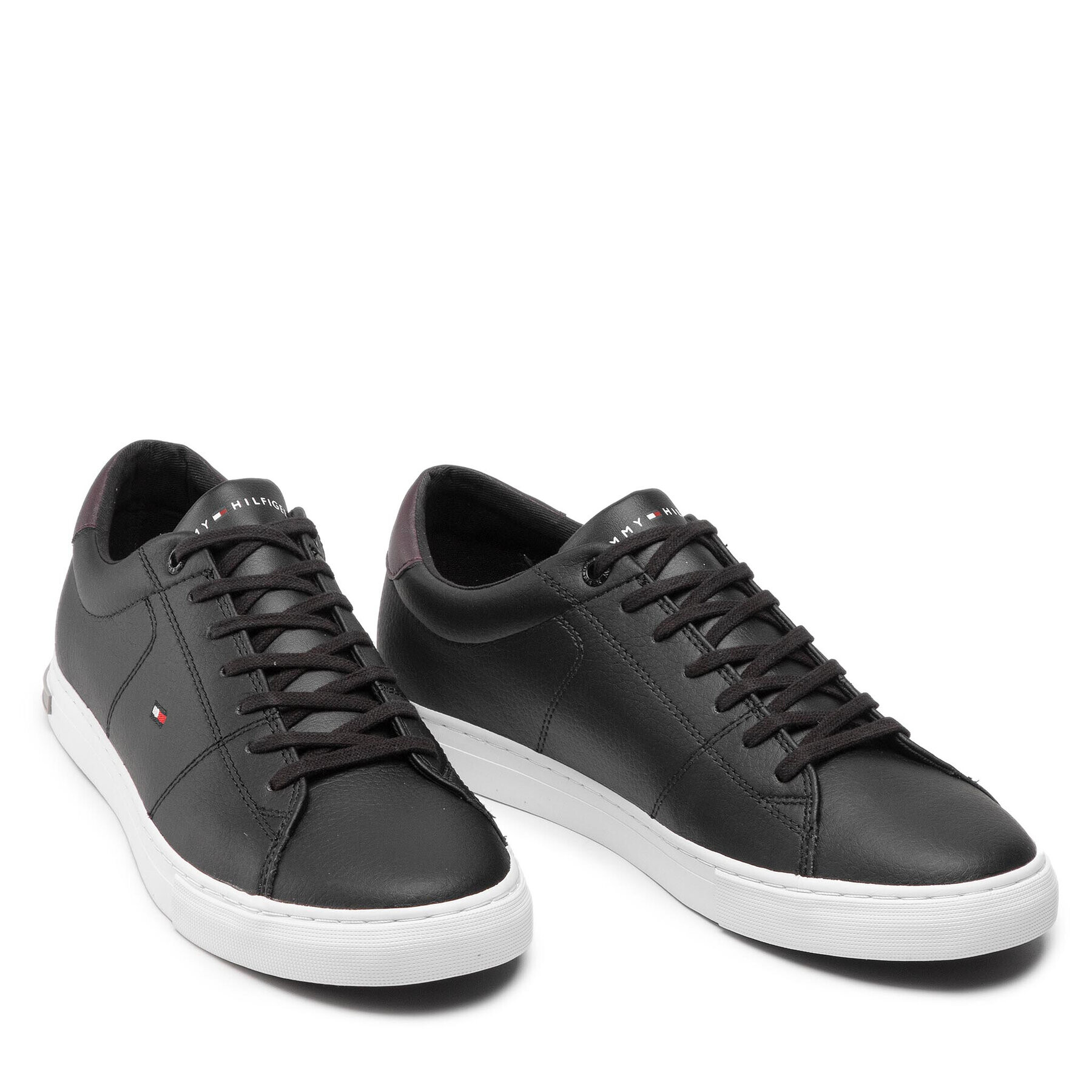 Tommy Hilfiger Sneakers Essential Leather Detail Vulc FM0FM04047 Negru - Pled.ro