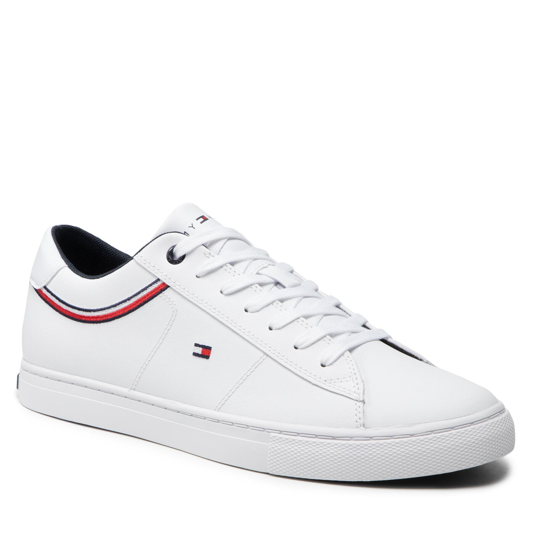 Tommy Hilfiger Sneakers Essential Leather Sneaker Detail FM0FM03887 Alb - Pled.ro