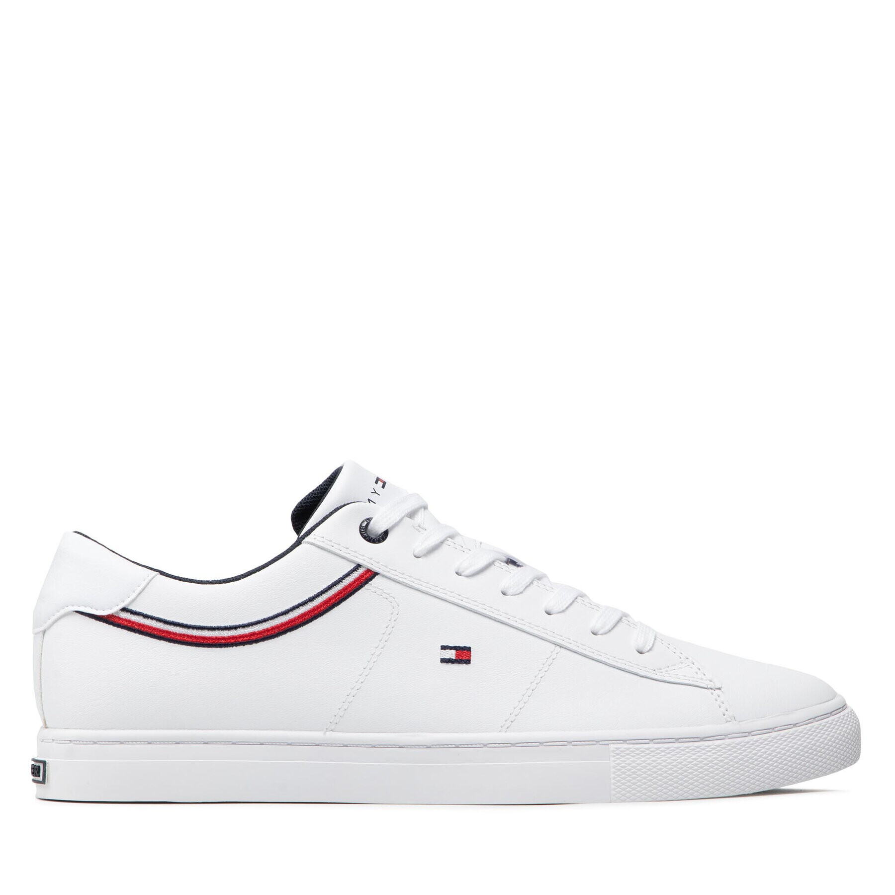 Tommy Hilfiger Sneakers Essential Leather Sneaker Detail FM0FM03887 Alb - Pled.ro