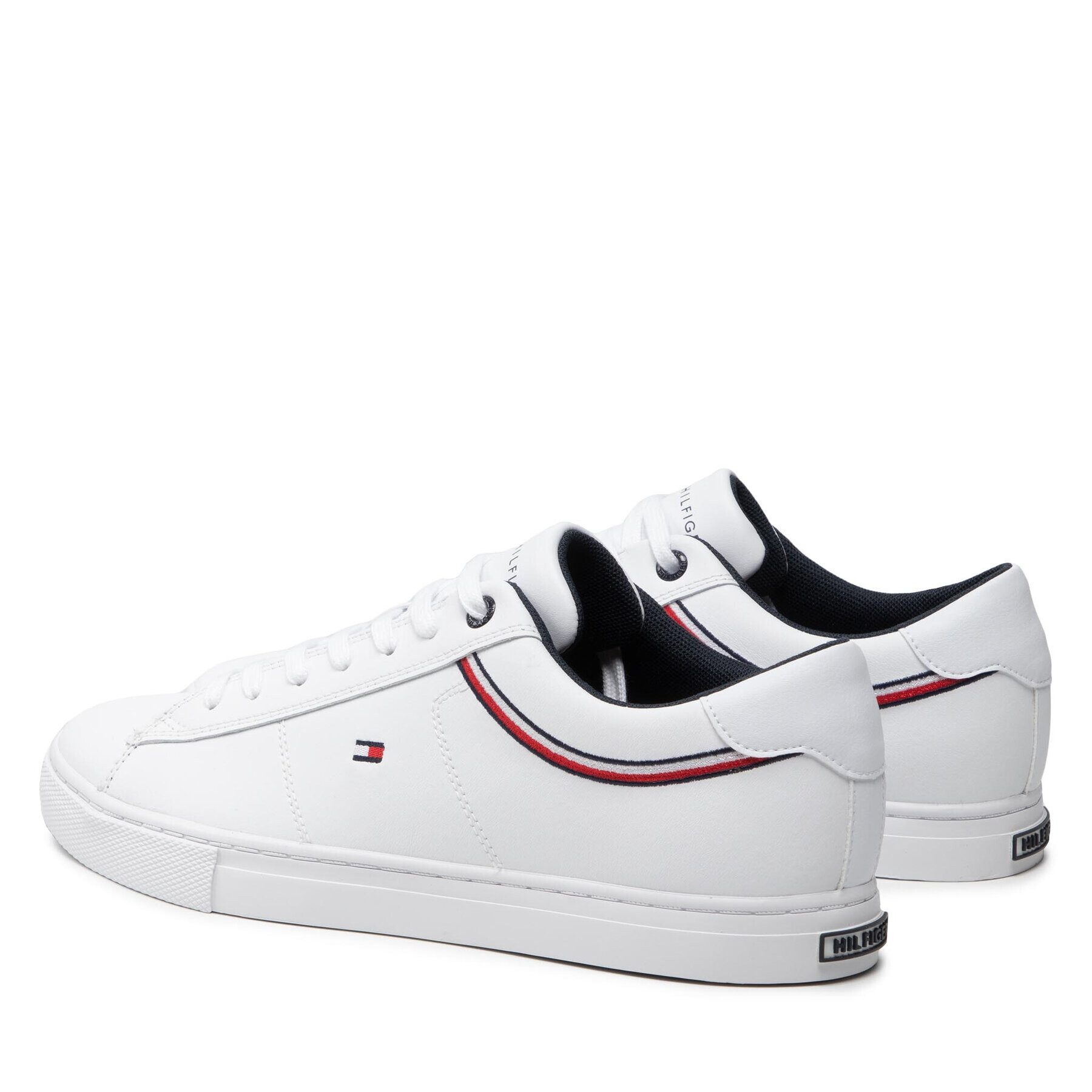 Tommy Hilfiger Sneakers Essential Leather Sneaker Detail FM0FM03887 Alb - Pled.ro