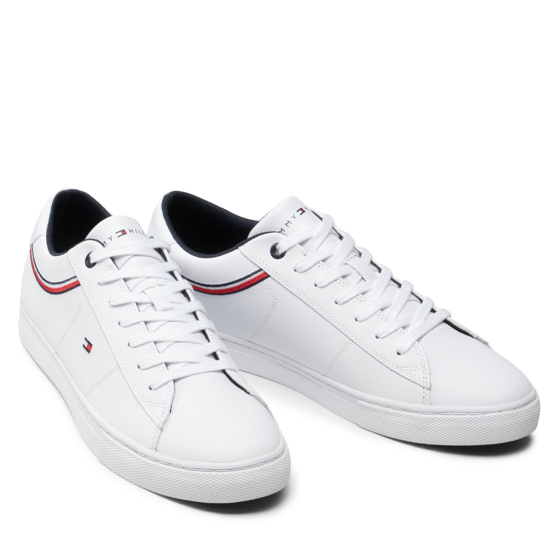 Tommy Hilfiger Sneakers Essential Leather Sneaker Detail FM0FM03887 Alb - Pled.ro