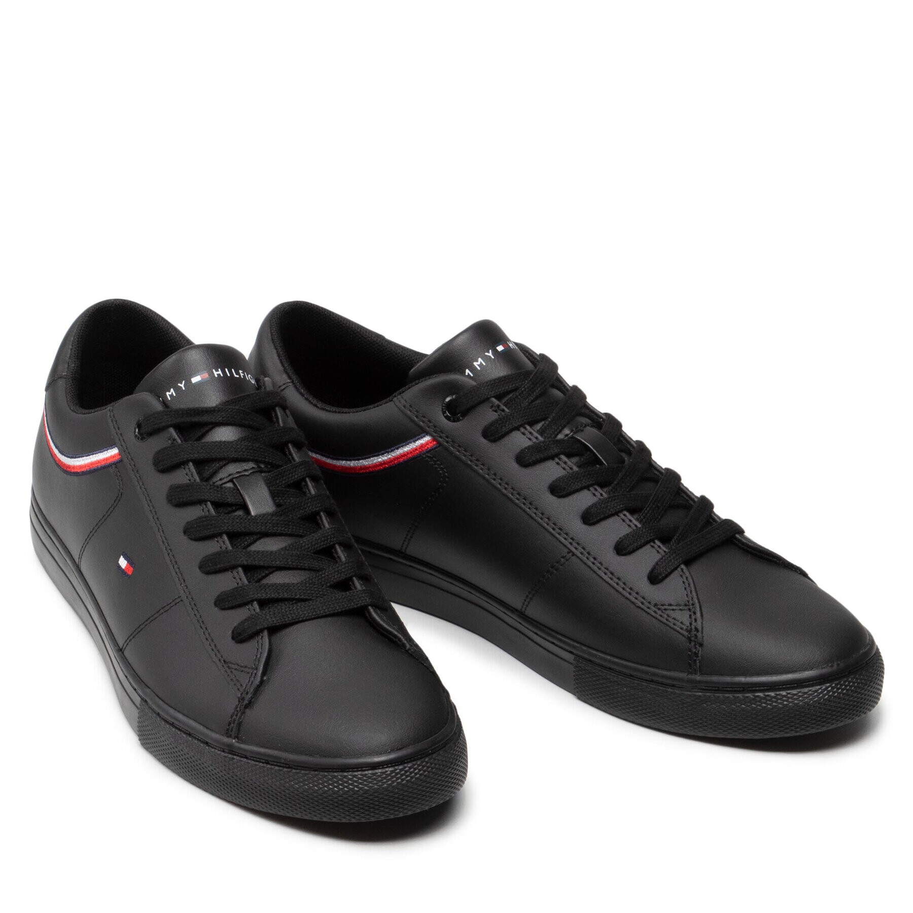 Tommy Hilfiger Sneakers Essential Leather Sneaker Detail FM0FM03887 Negru - Pled.ro