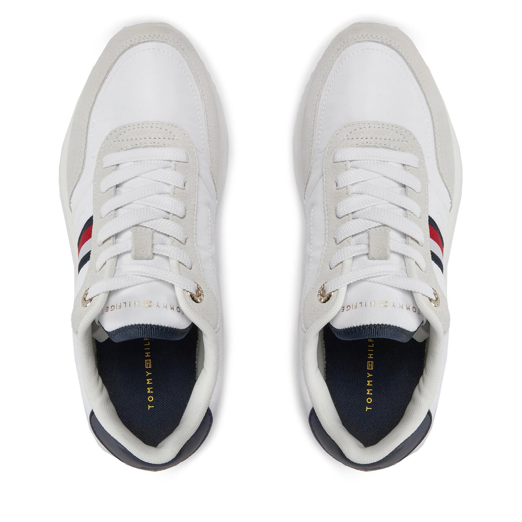 Tommy Hilfiger Sneakers Essential Runner Global Stripes FW0FW07831 Alb - Pled.ro