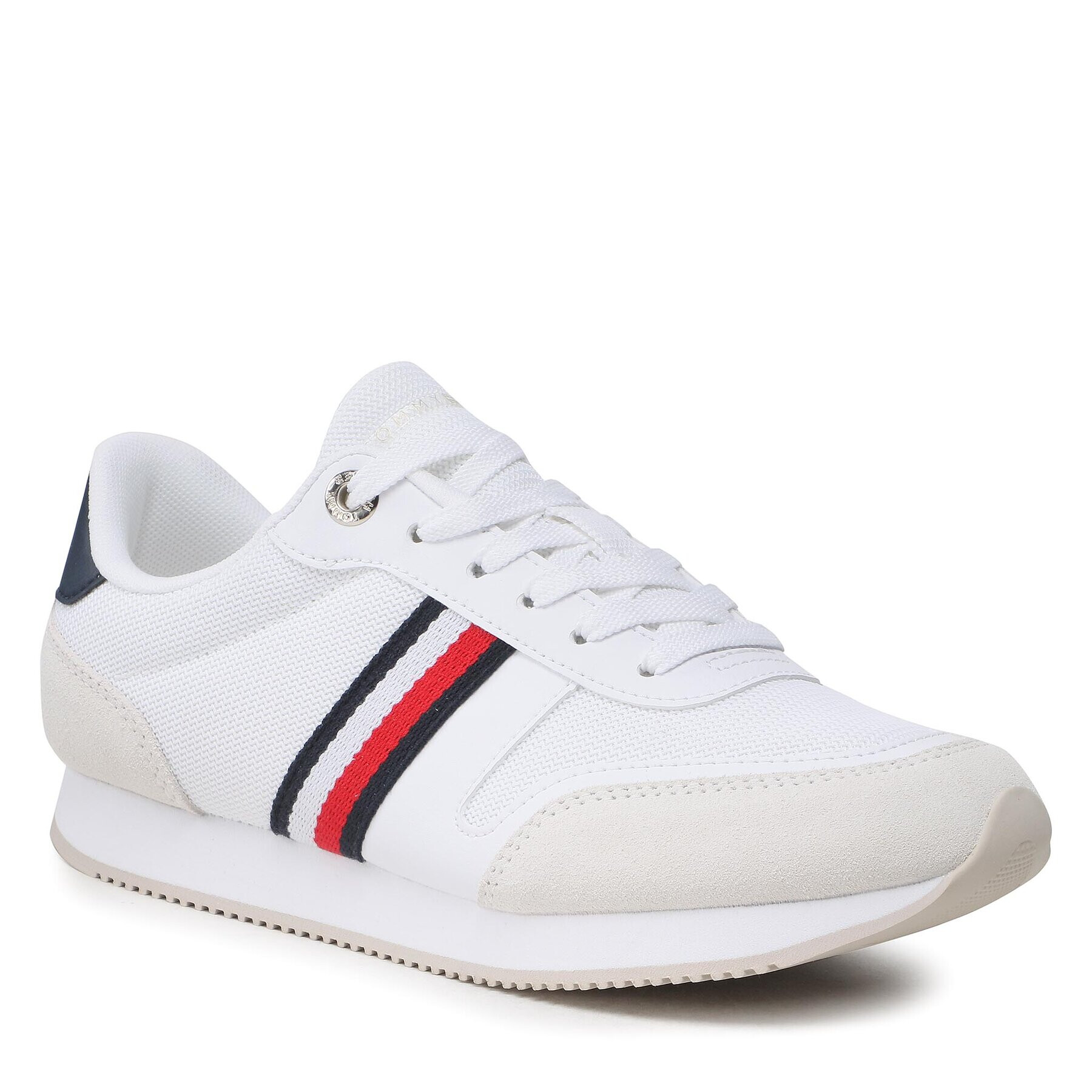 Tommy Hilfiger Sneakers Essential Stripes Runner FW0FW07382 Alb - Pled.ro