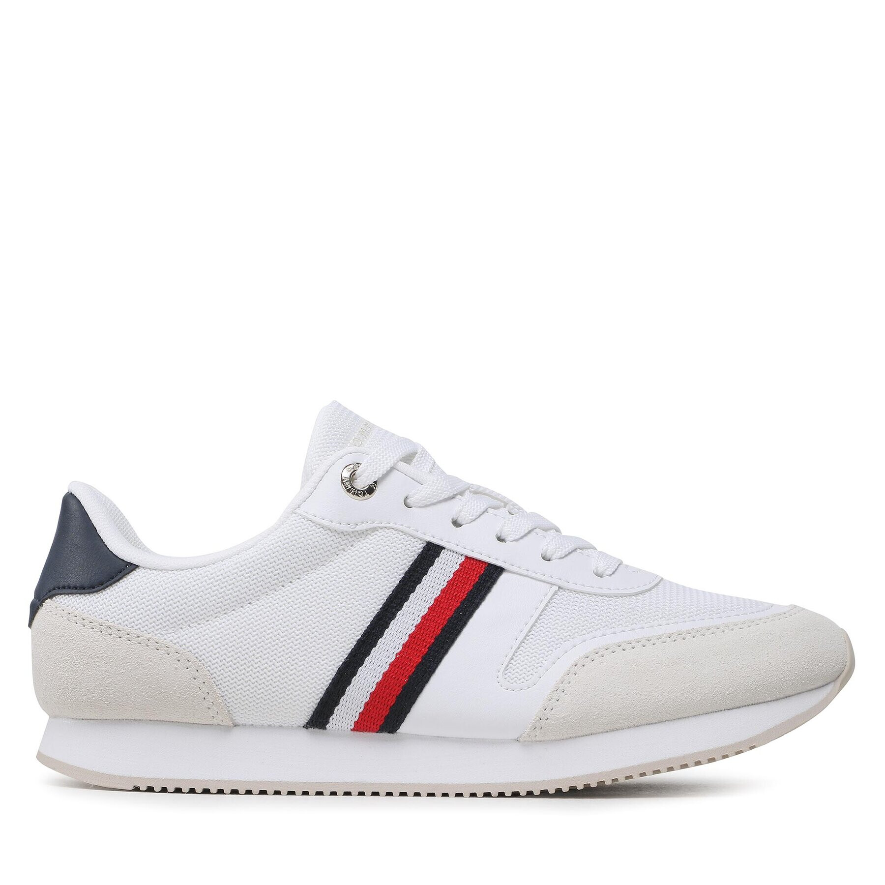 Tommy Hilfiger Sneakers Essential Stripes Runner FW0FW07382 Alb - Pled.ro