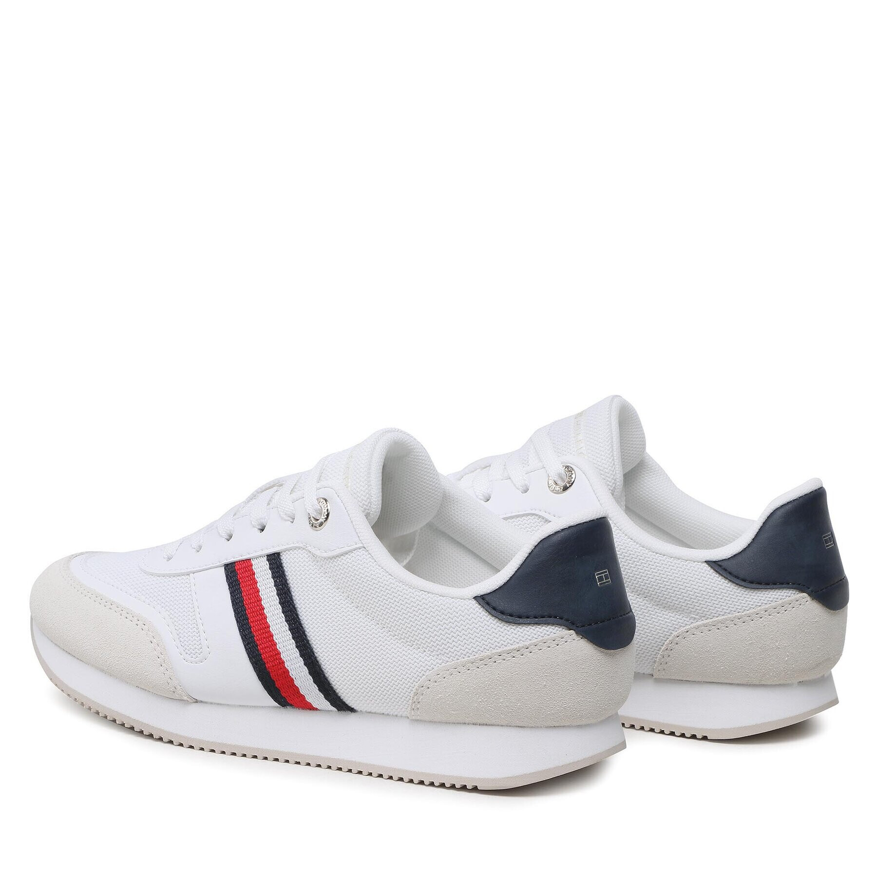 Tommy Hilfiger Sneakers Essential Stripes Runner FW0FW07382 Alb - Pled.ro