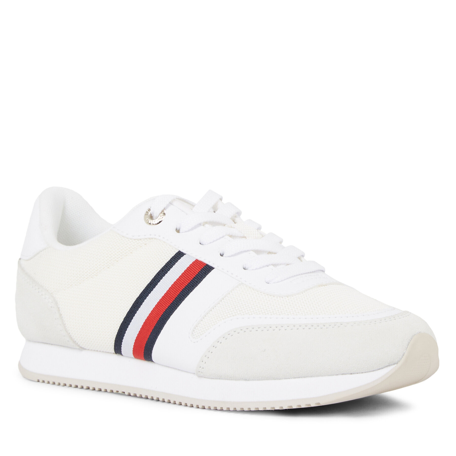 Tommy Hilfiger Sneakers Essential Stripes Runner FW0FW07450 Alb - Pled.ro