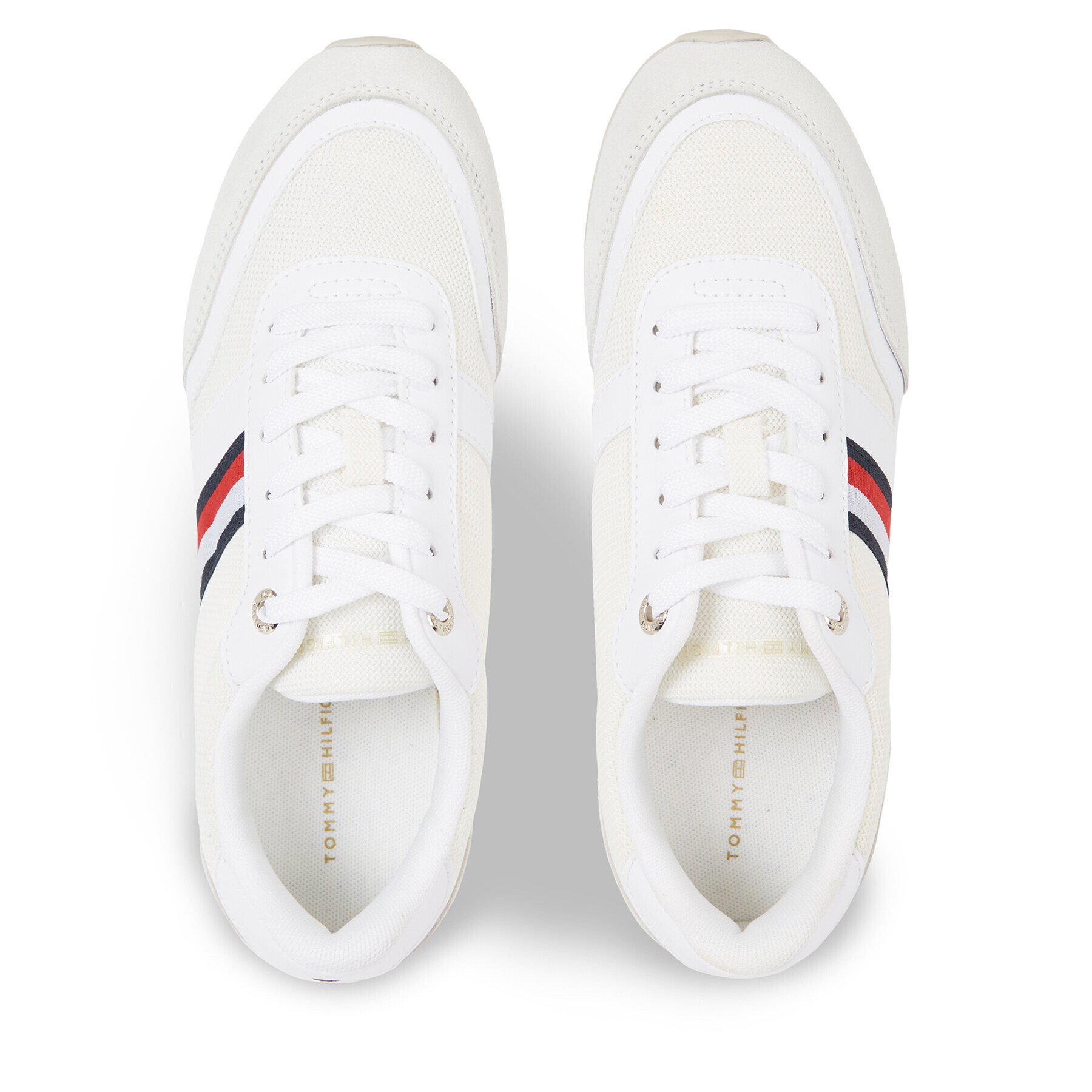 Tommy Hilfiger Sneakers Essential Stripes Runner FW0FW07450 Alb - Pled.ro