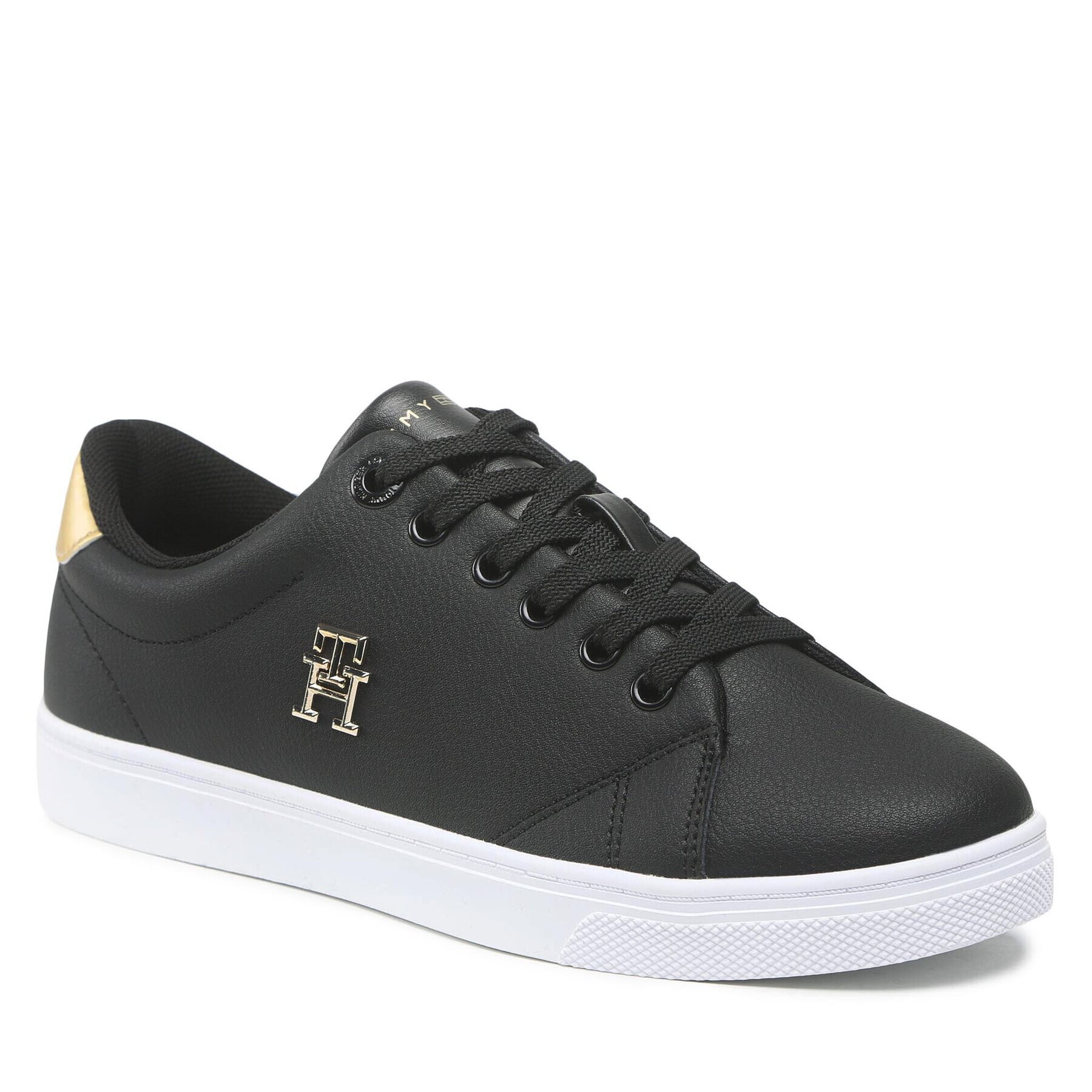 Tommy Hilfiger Sneakers Essential Th Gold Sneaker FW0FW07043 Negru - Pled.ro