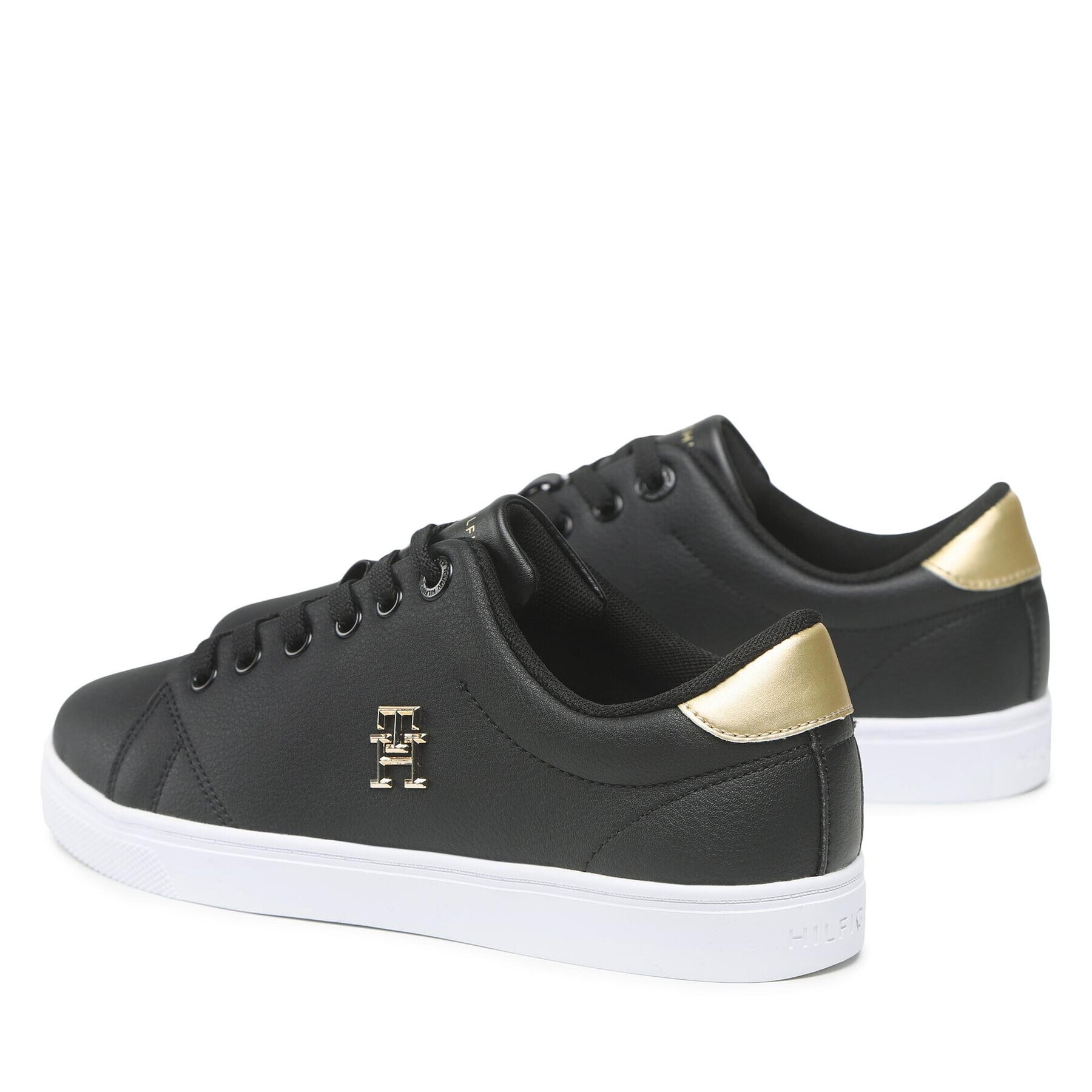 Tommy Hilfiger Sneakers Essential Th Gold Sneaker FW0FW07043 Negru - Pled.ro