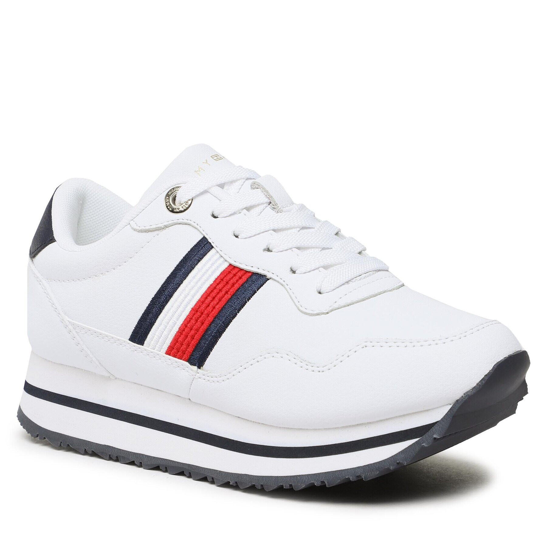 Tommy Hilfiger Sneakers Essential Webbing Runner FW0FW06911 Alb - Pled.ro