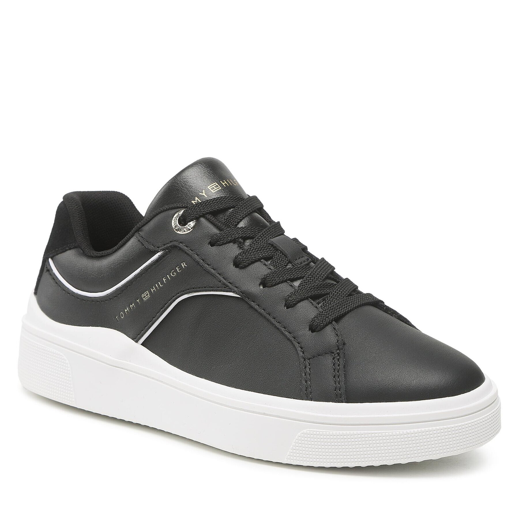 Tommy Hilfiger Sneakers Feminine Court Sneaker FW0FW07122 Negru - Pled.ro