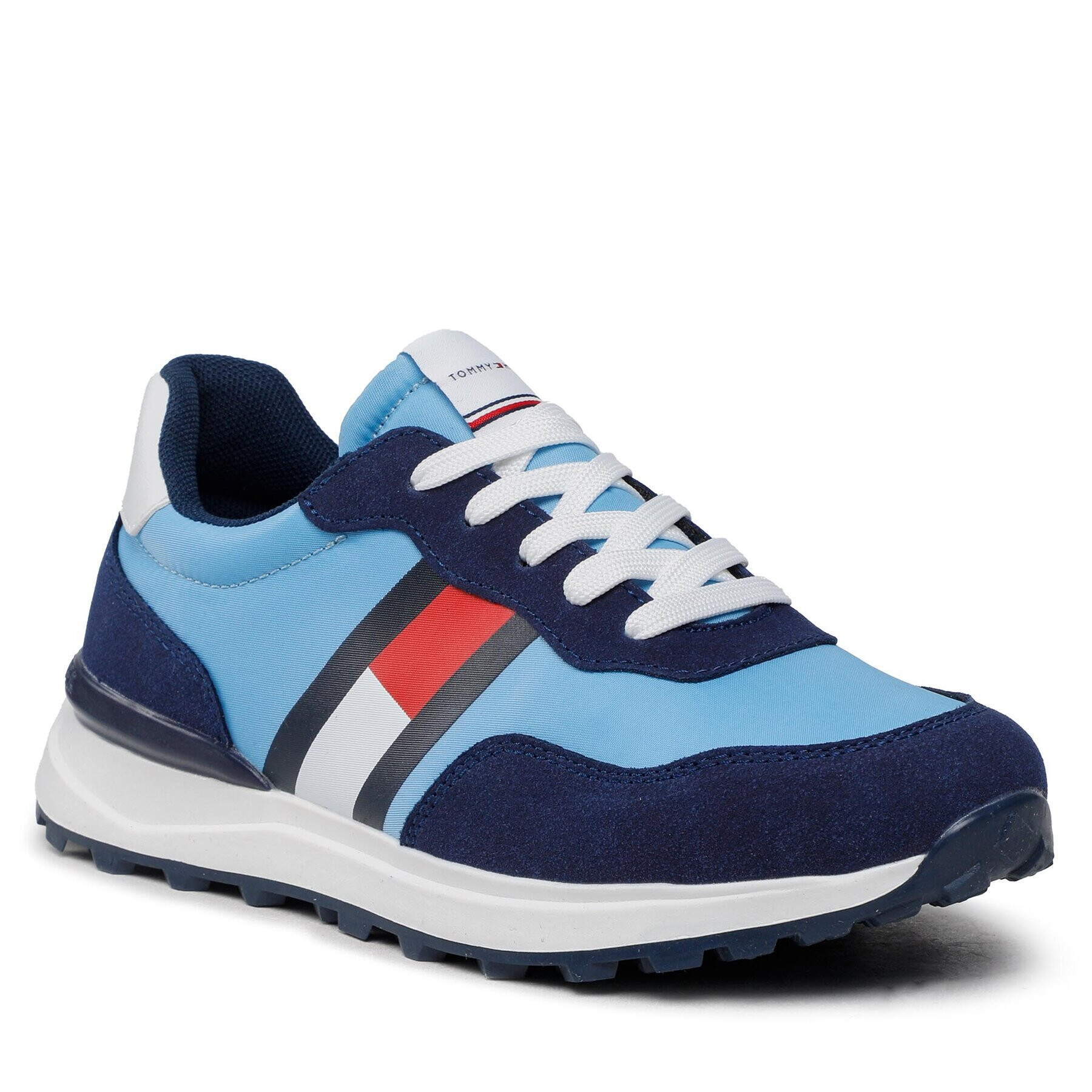 Tommy Hilfiger Sneakers Flag Low Cut Lace-Up Sneaker T3X9-32886-1587 S Albastru - Pled.ro