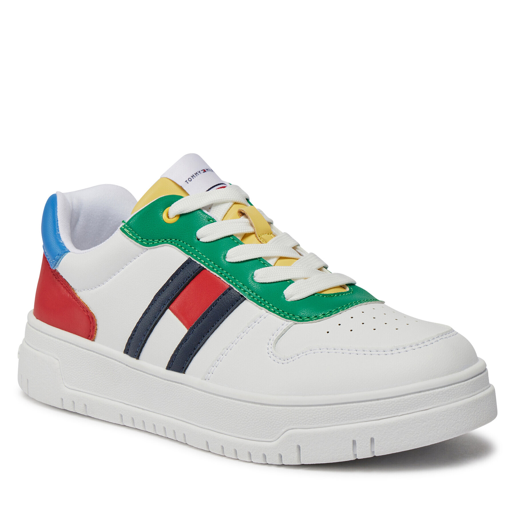 Tommy Hilfiger Sneakers Flag Low Cut Lace-Up Sneaker T3X9-33369-1355 S Alb - Pled.ro