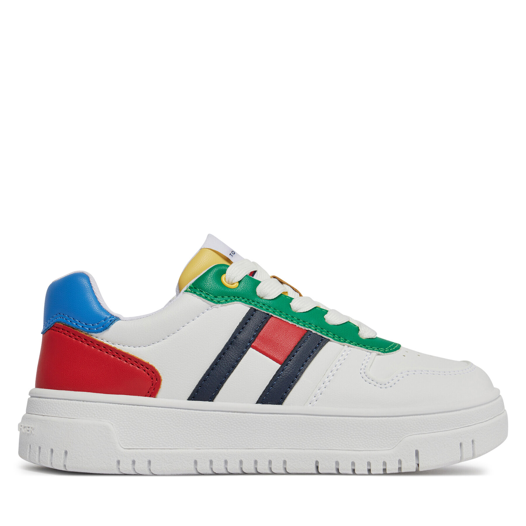 Tommy Hilfiger Sneakers Flag Low Cut Lace-Up Sneaker T3X9-33369-1355 S Alb - Pled.ro