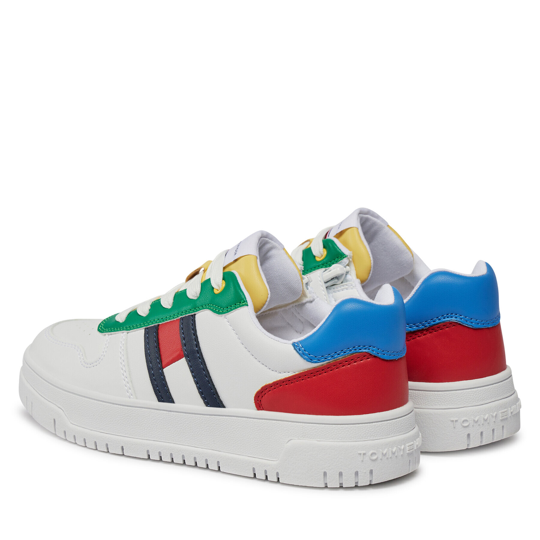 Tommy Hilfiger Sneakers Flag Low Cut Lace-Up Sneaker T3X9-33369-1355 S Alb - Pled.ro