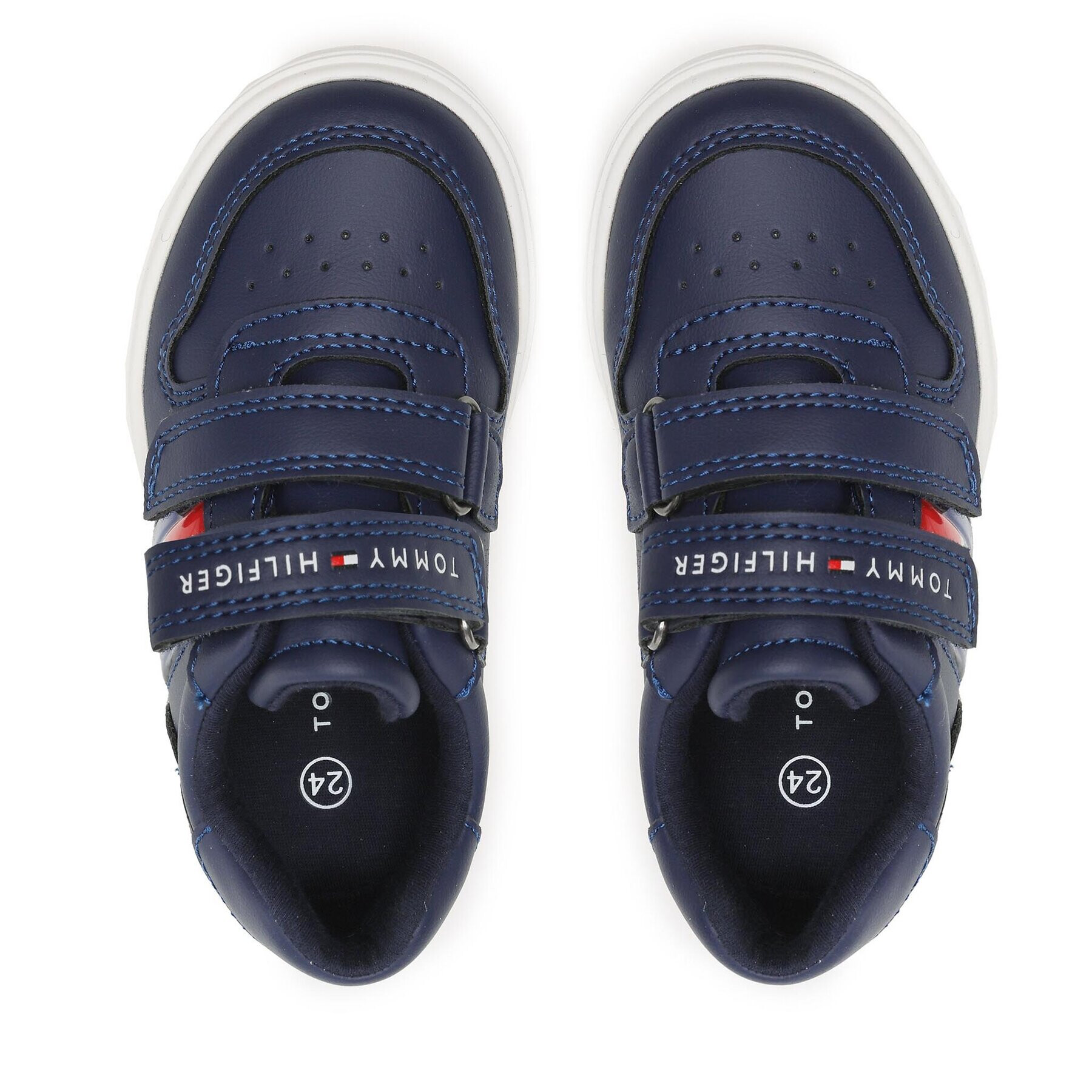 Tommy Hilfiger Sneakers Flag Low Cut Velcro Sneaker T1B9-32841-1355 S Bleumarin - Pled.ro