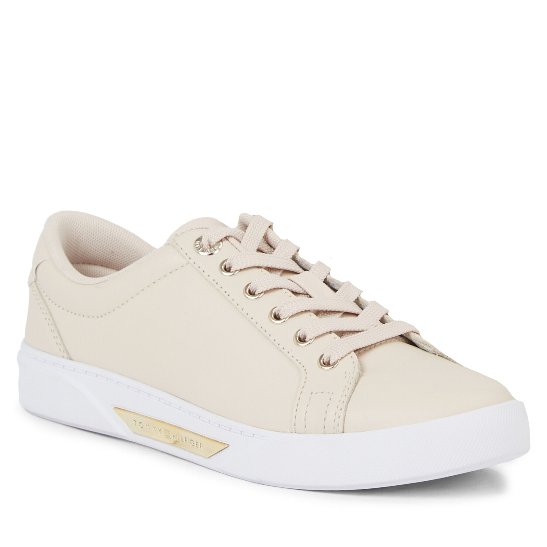 Tommy Hilfiger Sneakers Golden Hw Court Sneaker FW0FW07560 Bej - Pled.ro