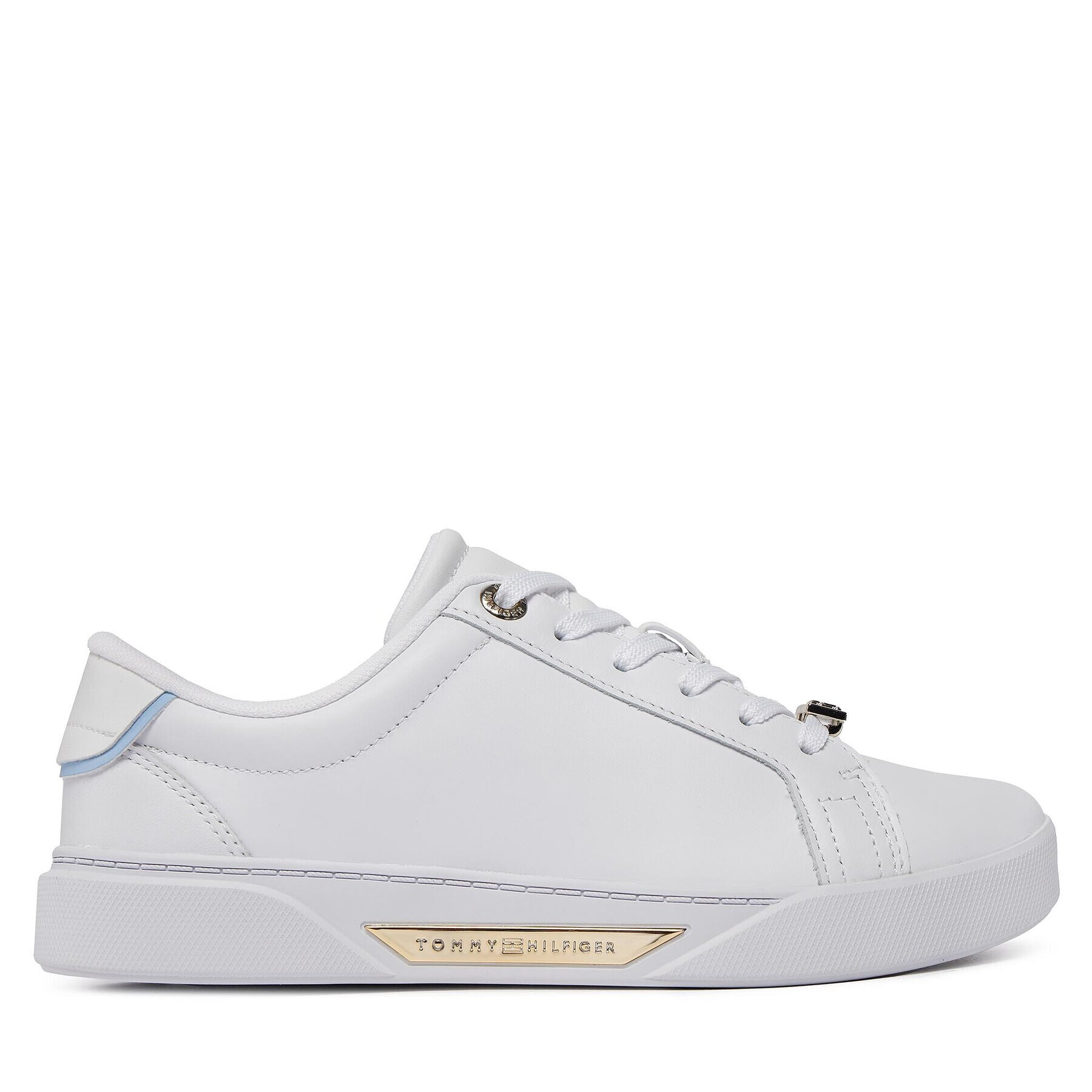 Tommy Hilfiger Sneakers Golden Hw Court Sneaker FW0FW07702 Alb - Pled.ro